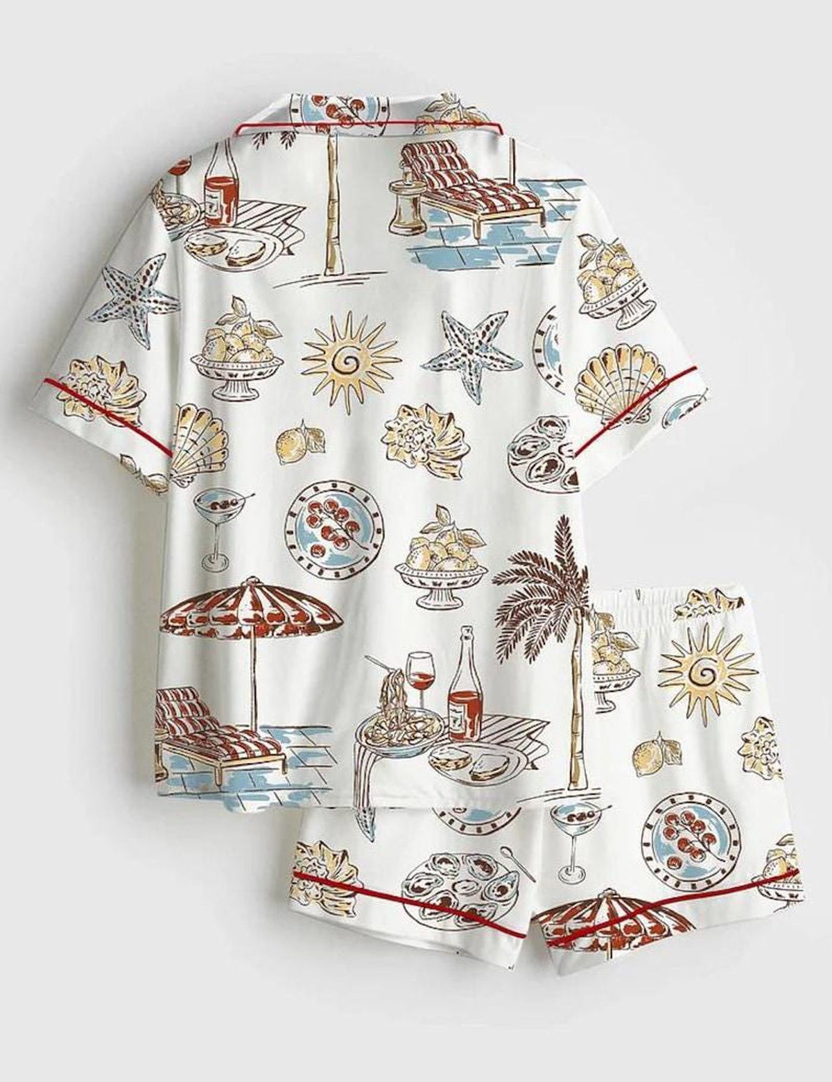 Italian Summer Pajamas Women Set Amalfi Coast Seaside Vacation Sleepwear