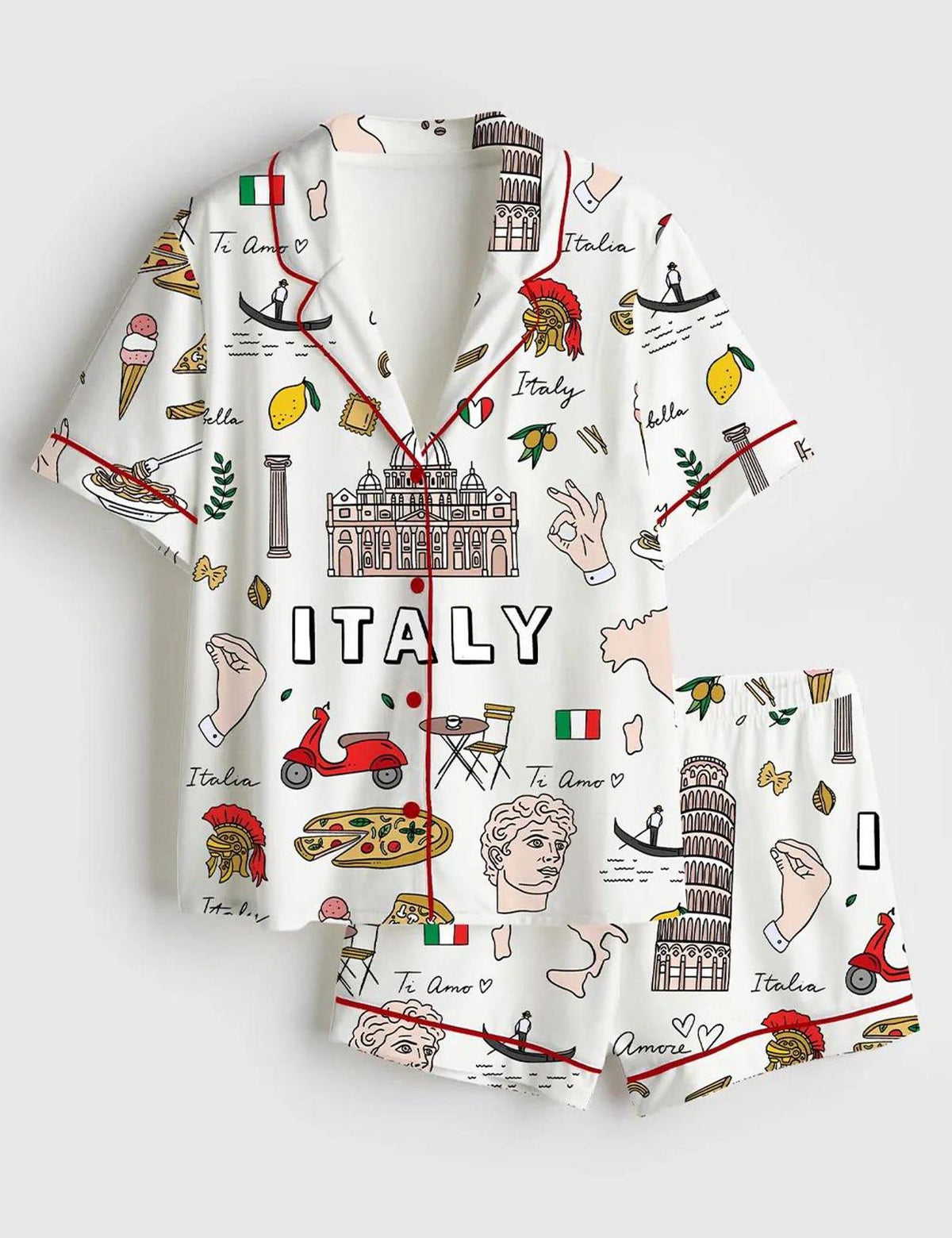Italy Travel Pajamas Set Women Italian Vacation Pjs Gift Lover