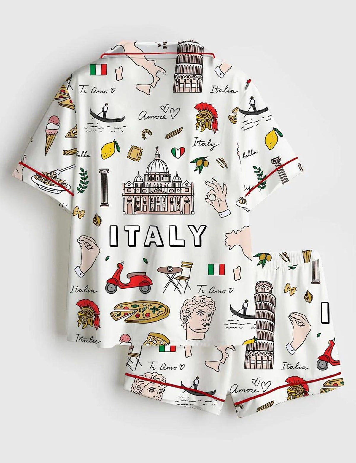 Italy Travel Pajamas Set Women Italian Vacation Pjs Gift Lover