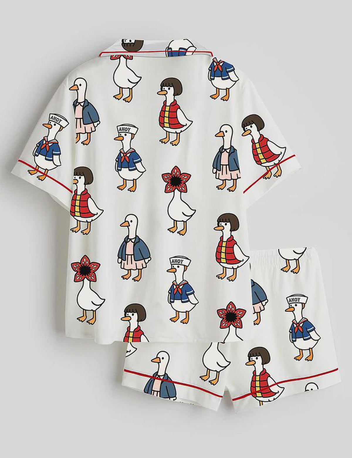 Goose Women s Satin Pajamas - Cute Design Short or Long Sleeve PJ Set