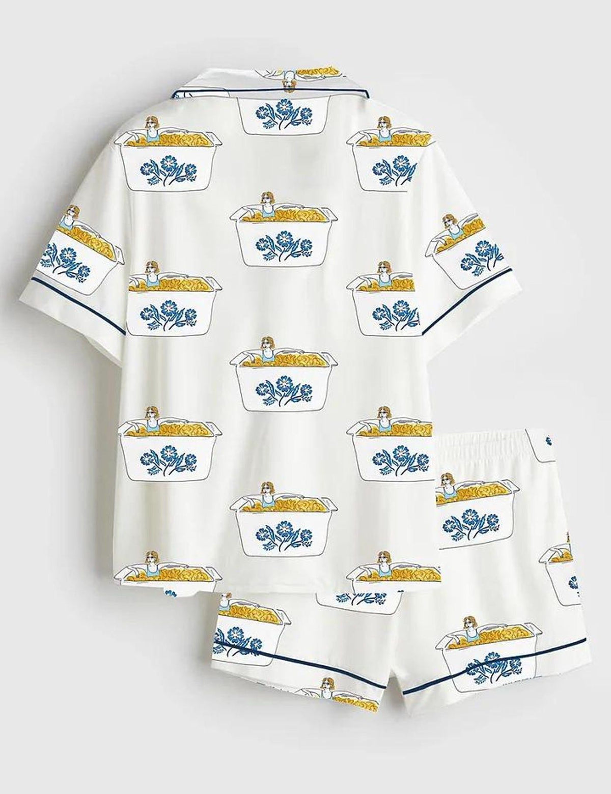 Lasagna Pasta Pajamas Set Women Cozy Sleepwear Italian Food Lover