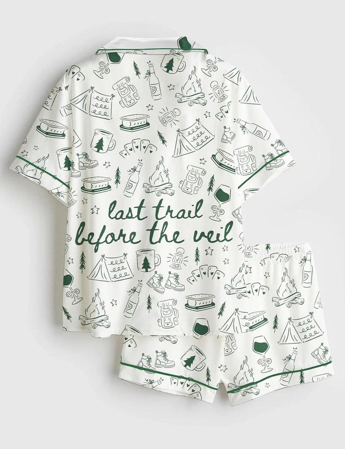 Camping Bachelorette Pajamas Women Last Trail Before Veil