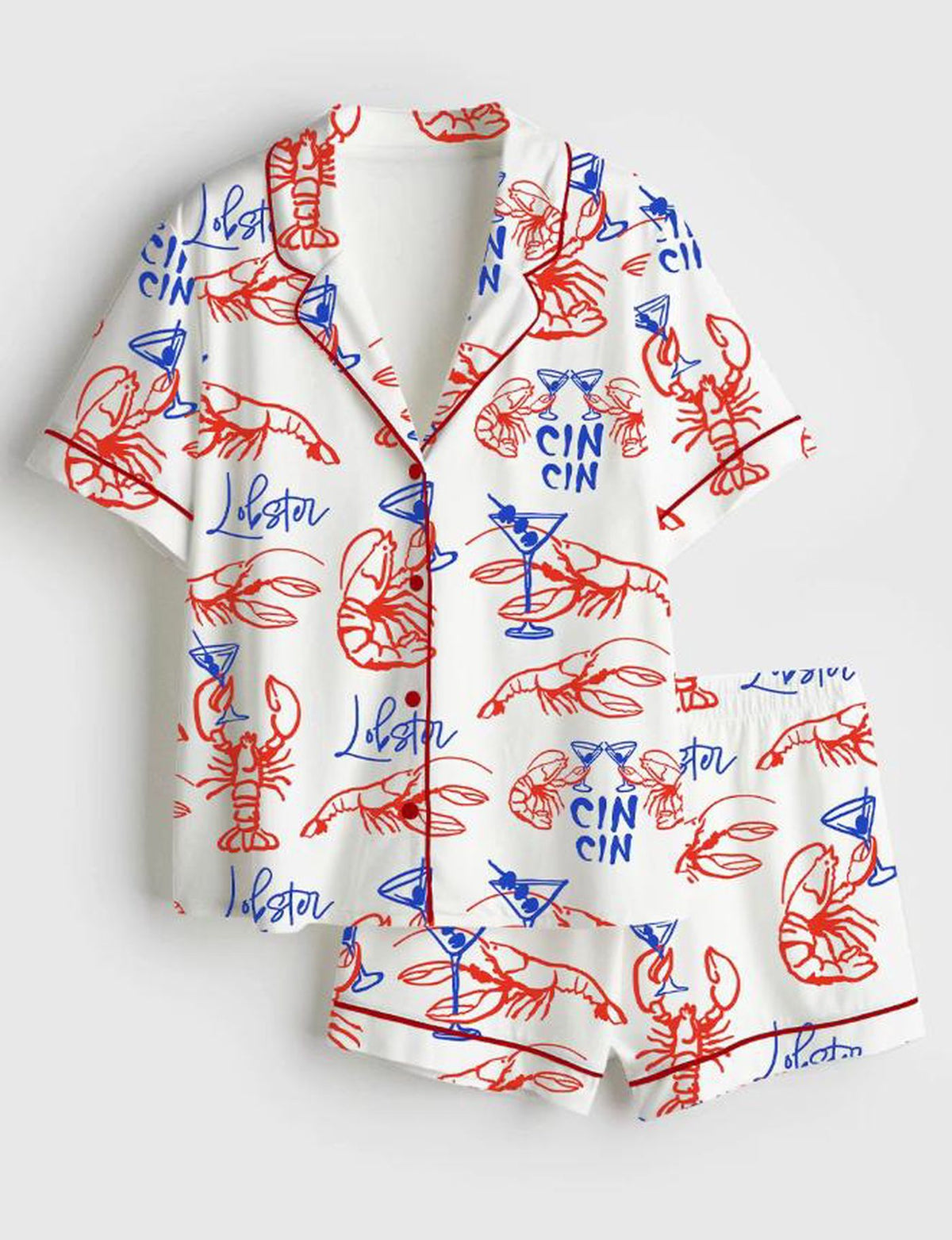 Summer Lobster Pajamas Set - Matching PJ Set for Bachelorette Party & Bridal Shower