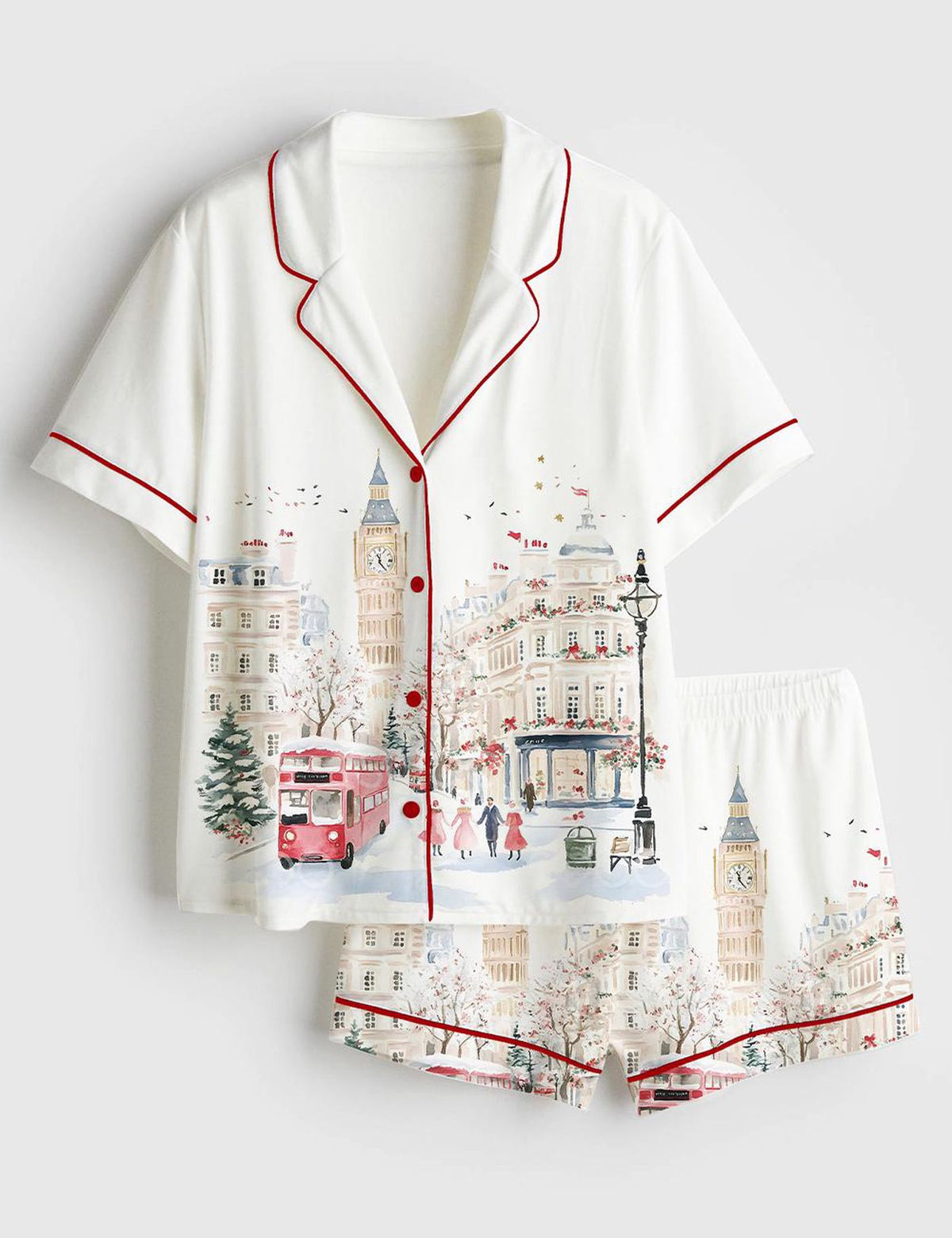London City Women s Big Ben Red Bus Travel Pajamas