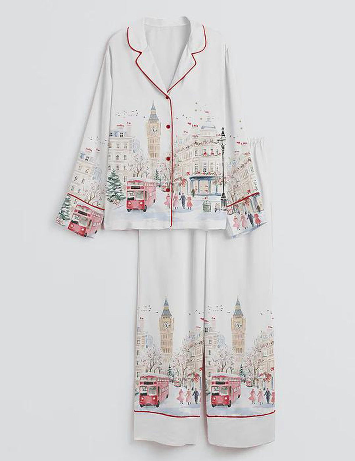 London City Women s Big Ben Red Bus Travel Pajamas