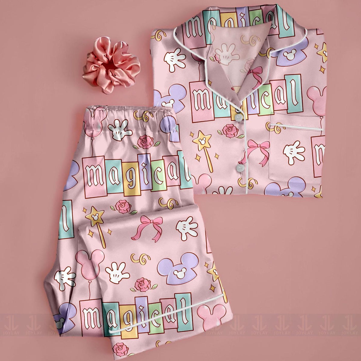 Magical Mouse Coquette Bow Pajamas Set Unisex Long Sleeve Short Styles