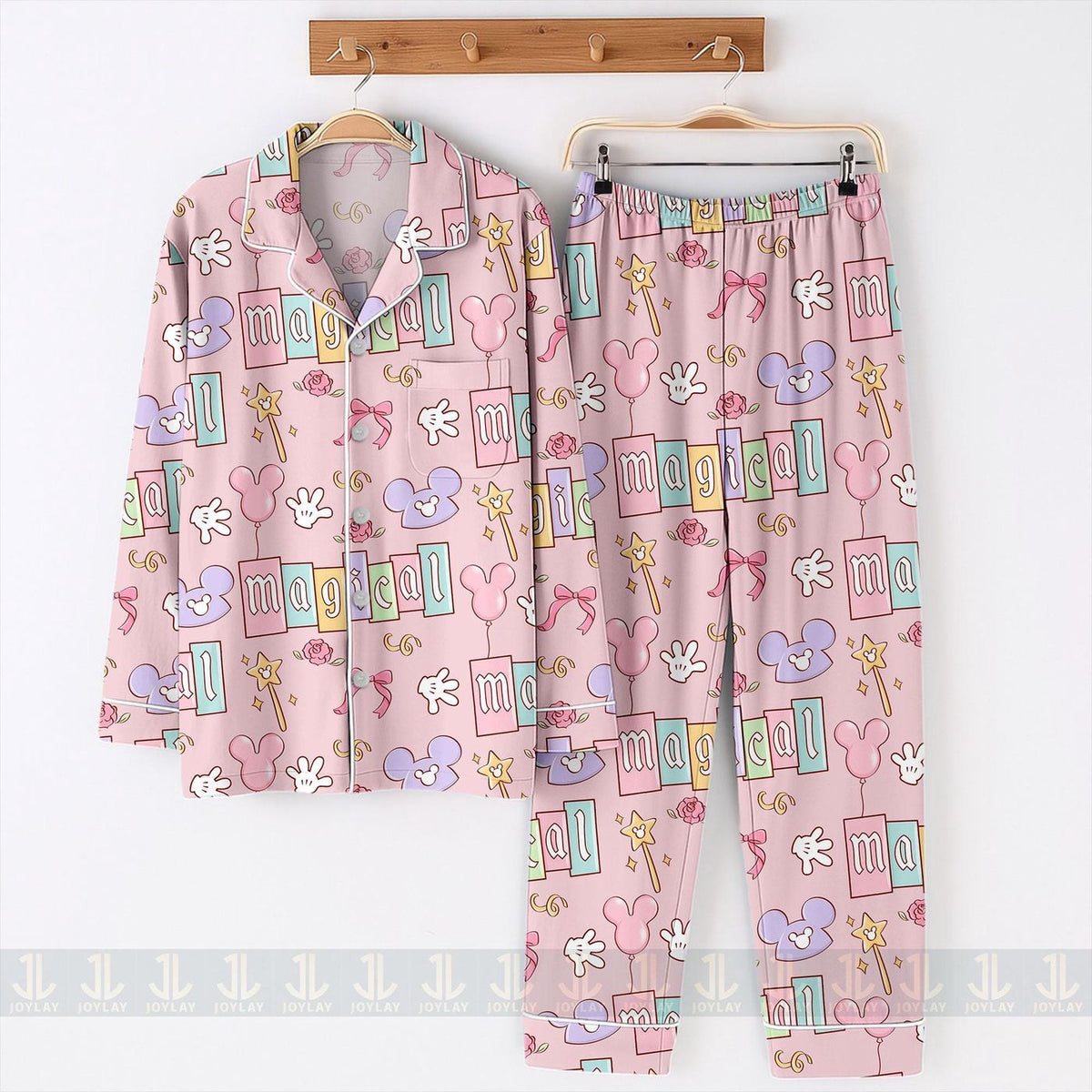 Magical Mouse Coquette Bow Pajamas Set Unisex Long Sleeve Short Styles