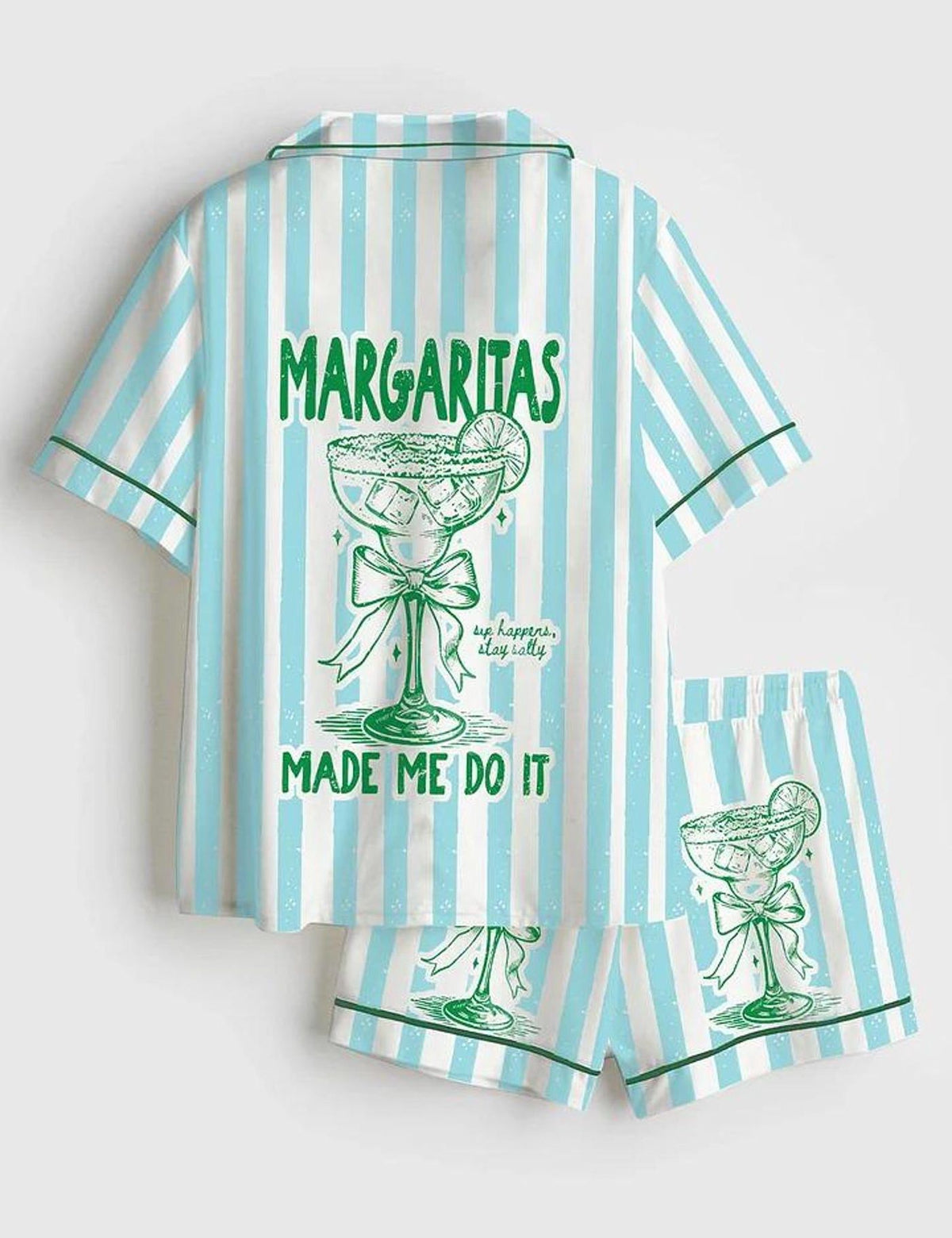 Margarita Print Pajama Set Women Tequila Lover Sleepwear