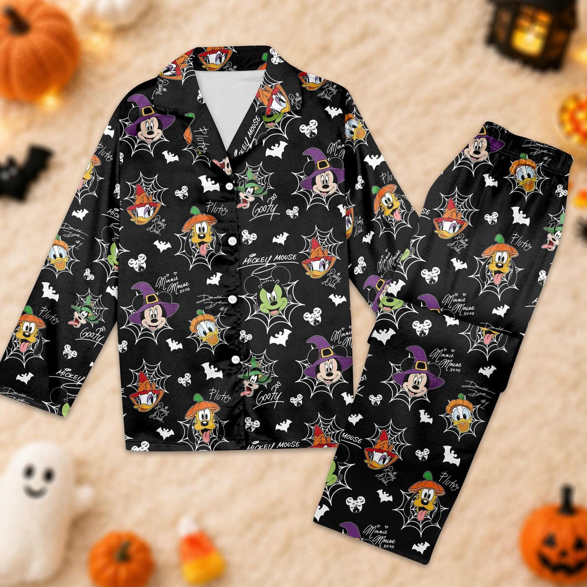 Mickey & Friends Signatures Halloween Pajama Set - Halloween Party Sleepwear