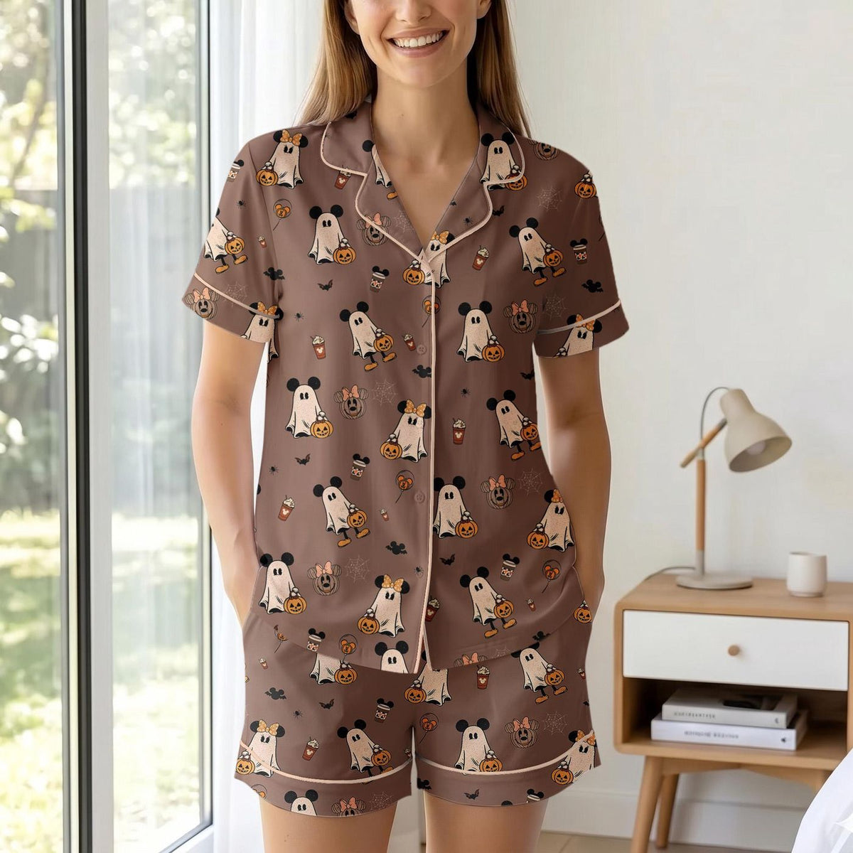 Mickey Minnie Halloween Women Pajamas Set