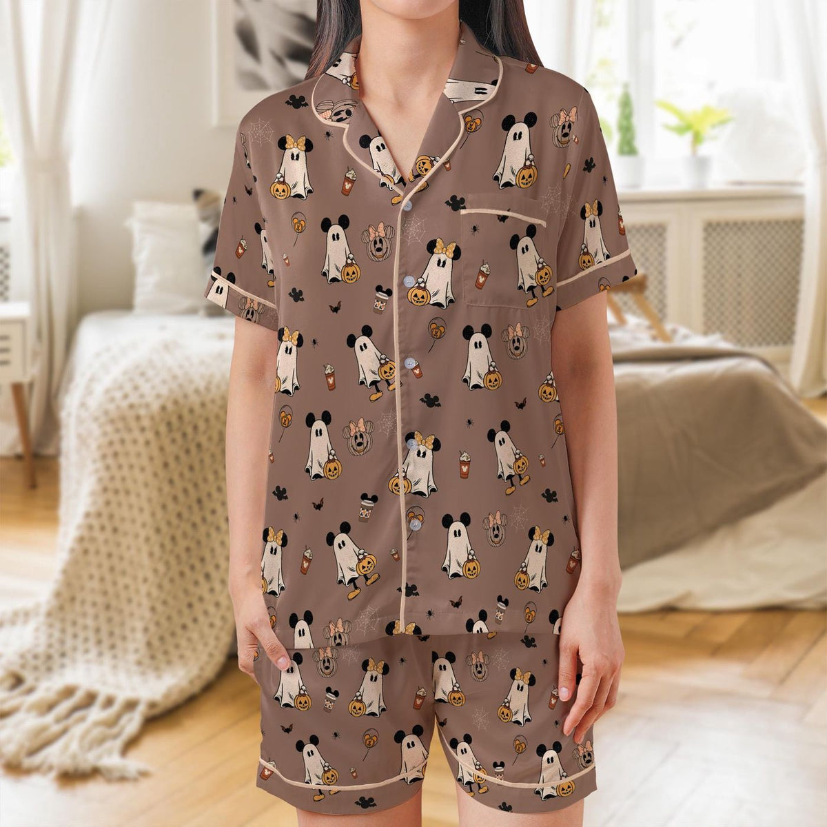Mickey Minnie Halloween Women Pajamas Set