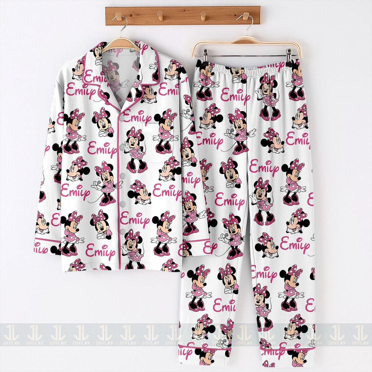Minnie Mouse Kids Satin Pajamas Personalized Custom Name Gift
