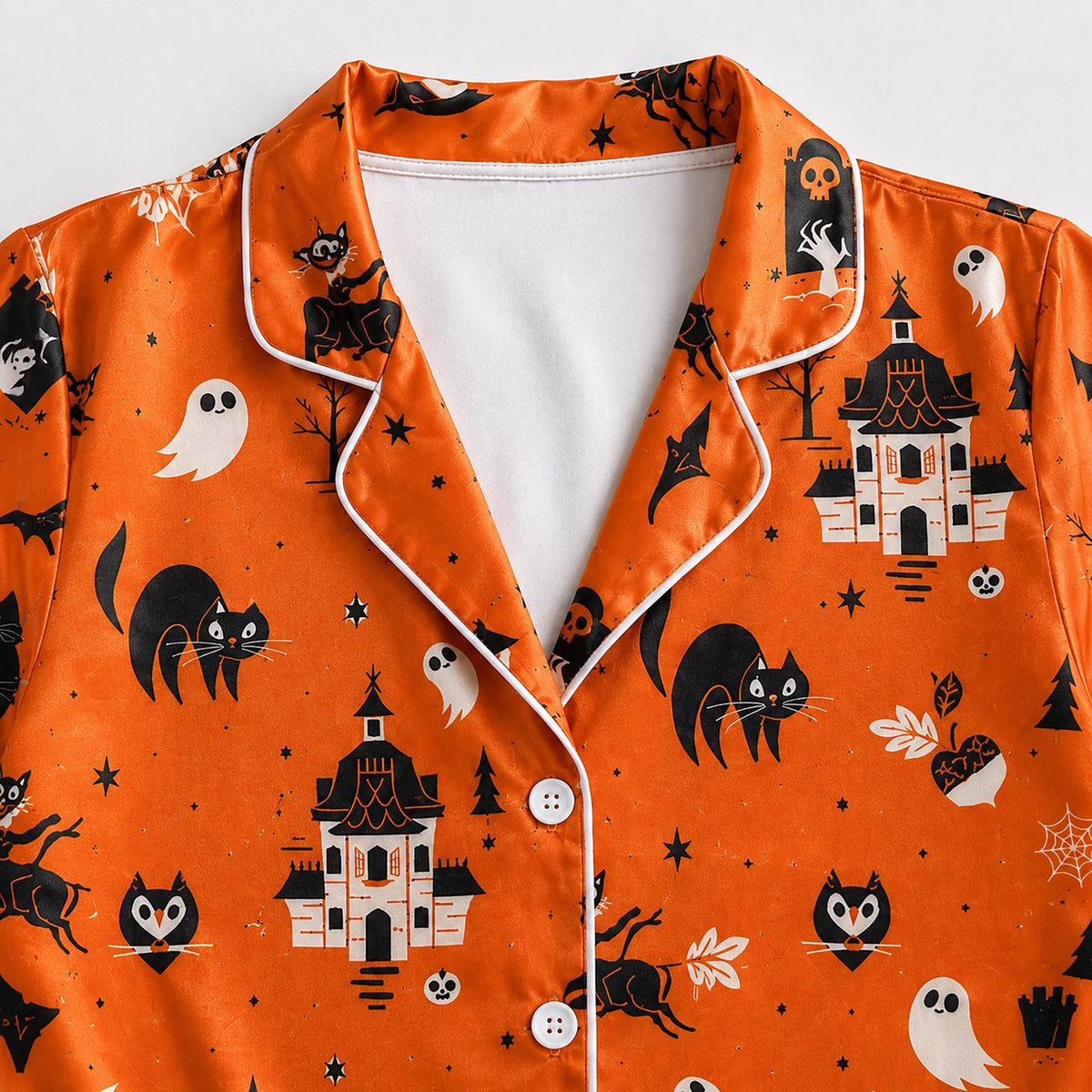 Magical Moonlit Halloween Pajama Set: Spooky Pattern for Cozy Nights