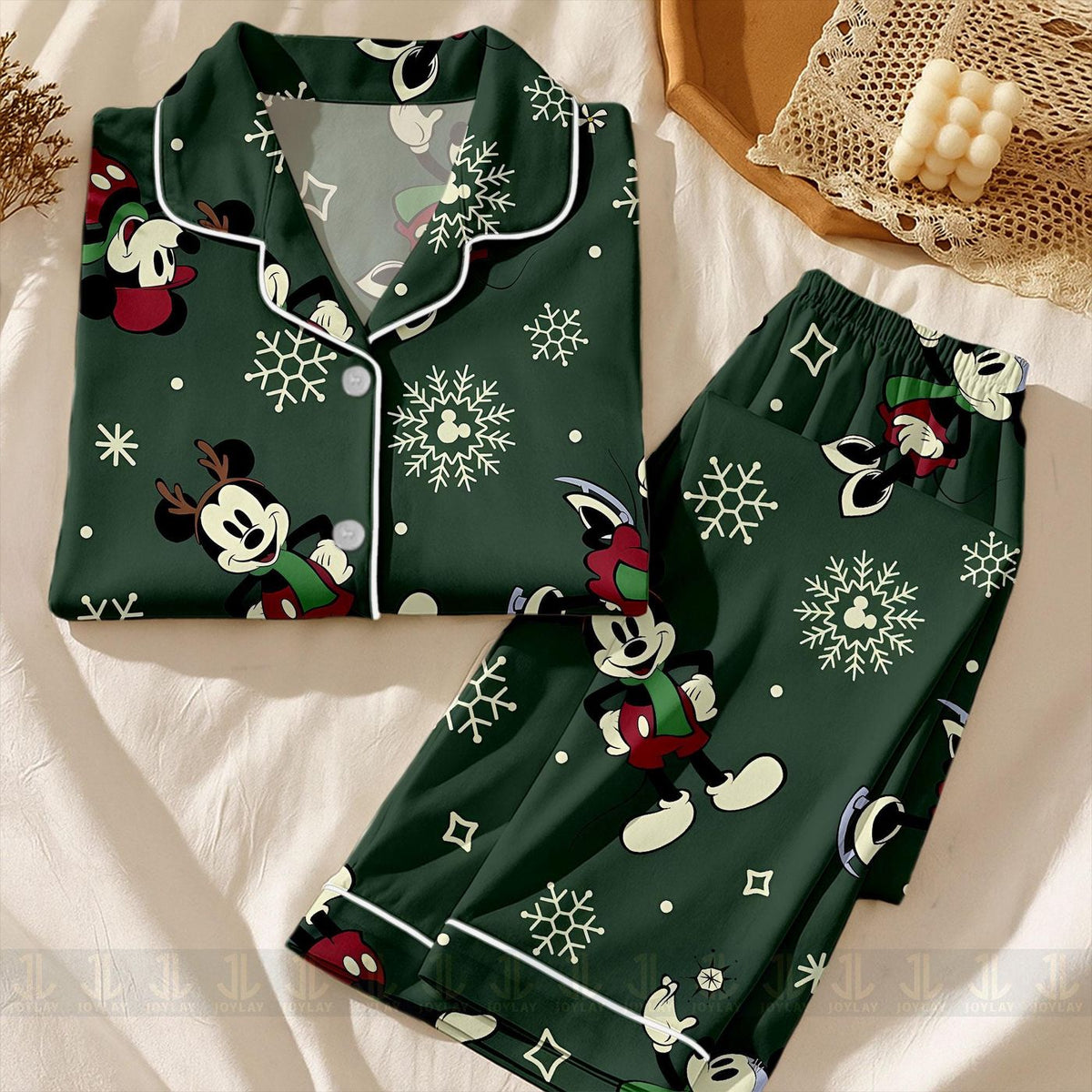 Minnie Mouse Winter Snowflake Pajamas Set Unisex Christmas Shirt
