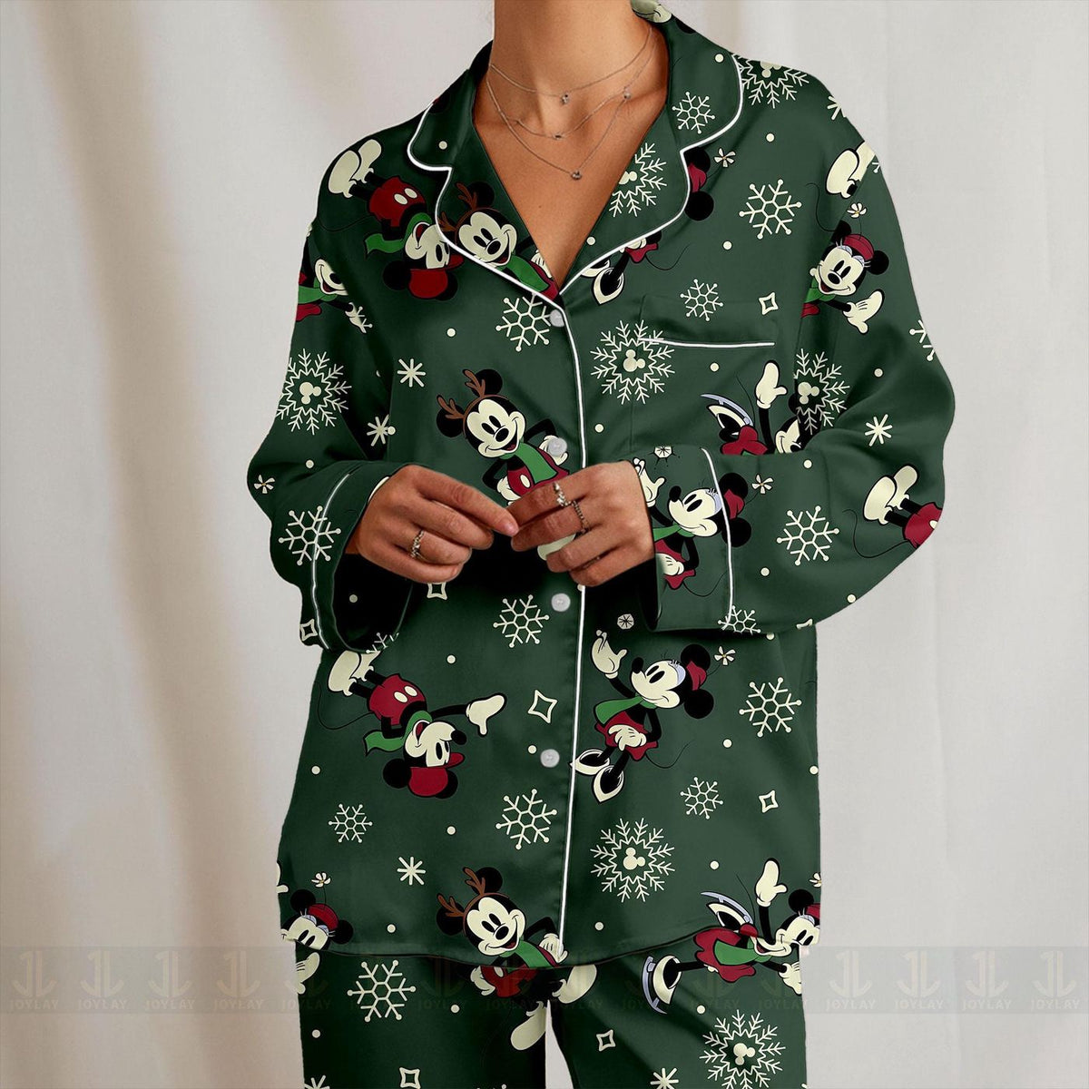 Minnie Mouse Winter Snowflake Pajamas Set Unisex Christmas Shirt