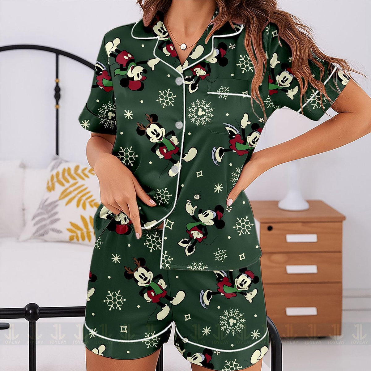 Minnie Mouse Winter Snowflake Pajamas Set Unisex Christmas Shirt