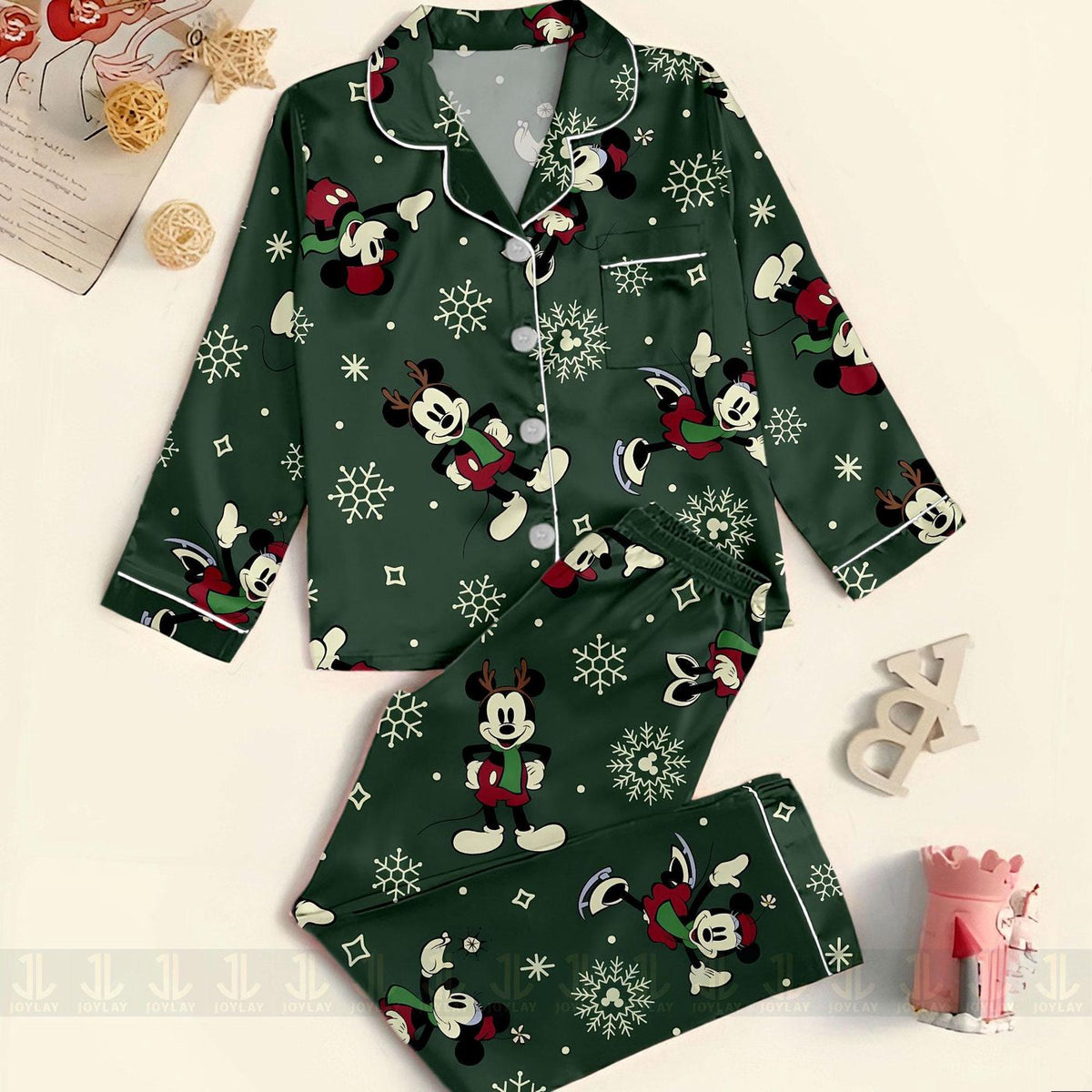 Minnie Mouse Winter Snowflake Pajamas Set Unisex Christmas Shirt