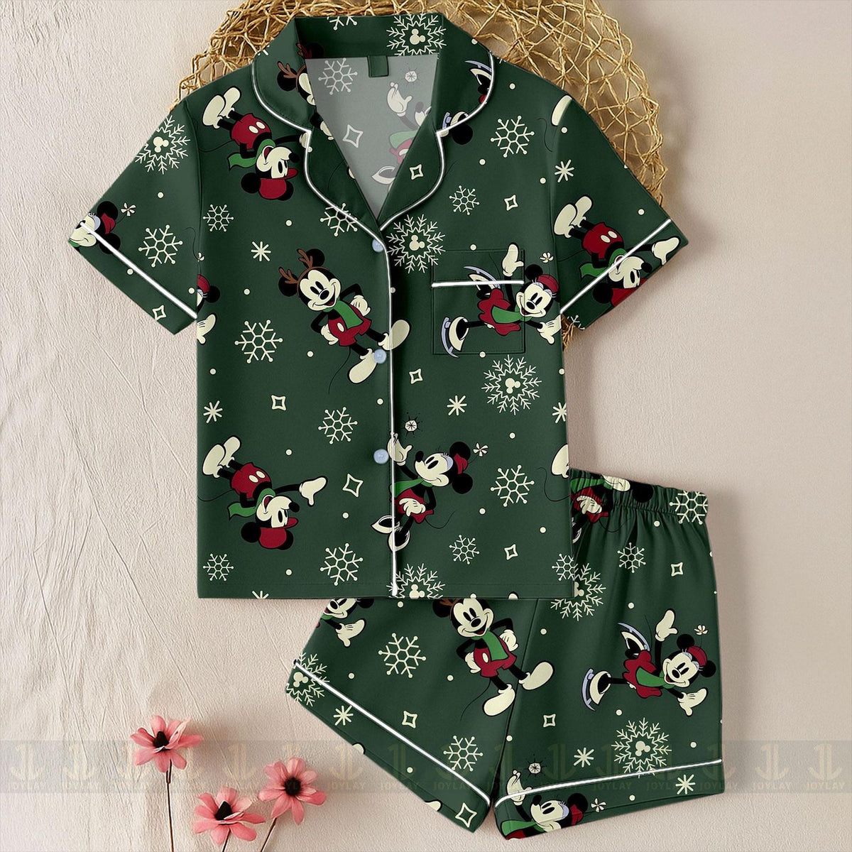 Minnie Mouse Winter Snowflake Pajamas Set Unisex Christmas Shirt