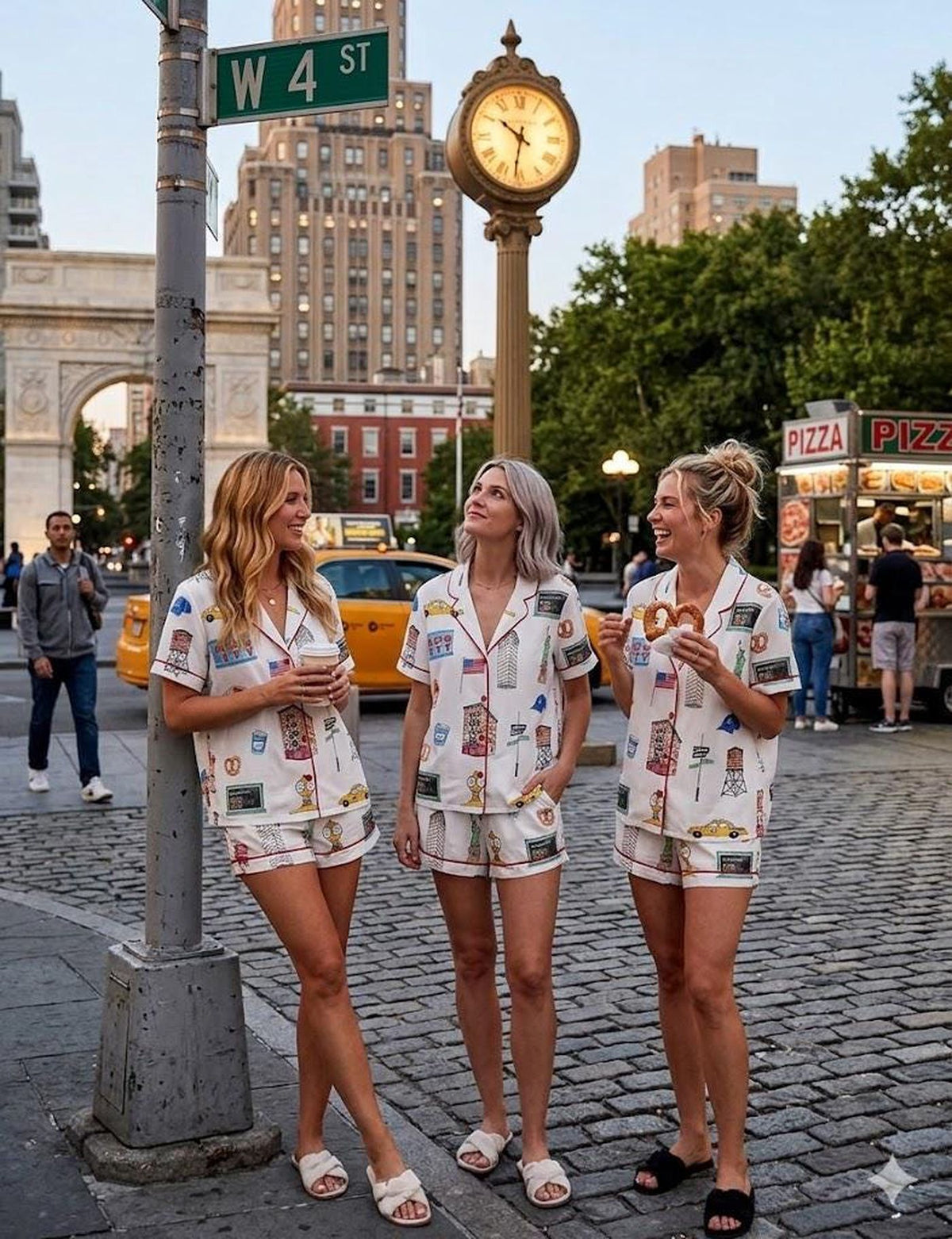 Watercolor NYC Pajamas Set - Unique Birthday & Bridesmaid Gift