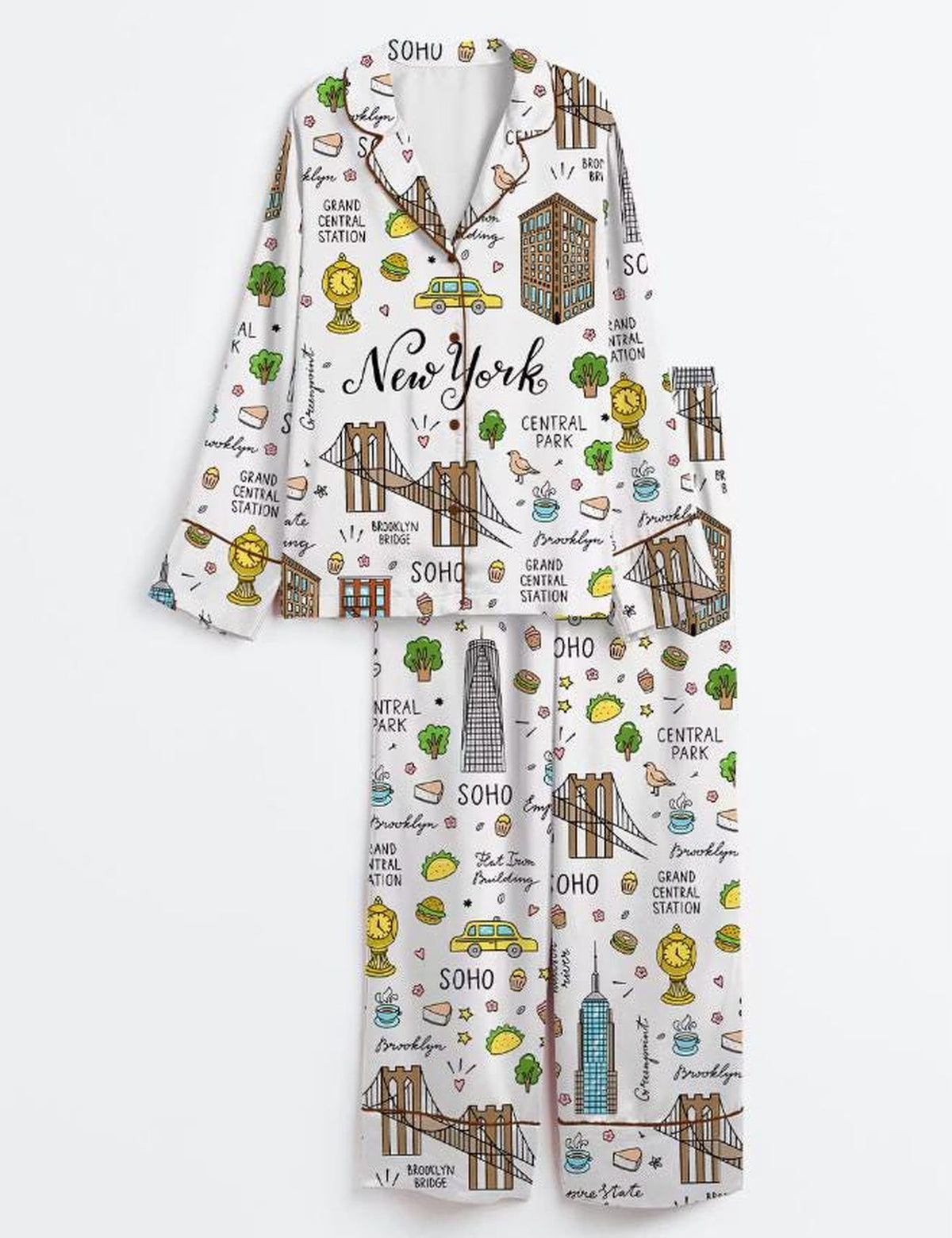 NYC Print Sleepwear Set - Perfect Girls Trip Gift for Travel Vacation & Birthdays