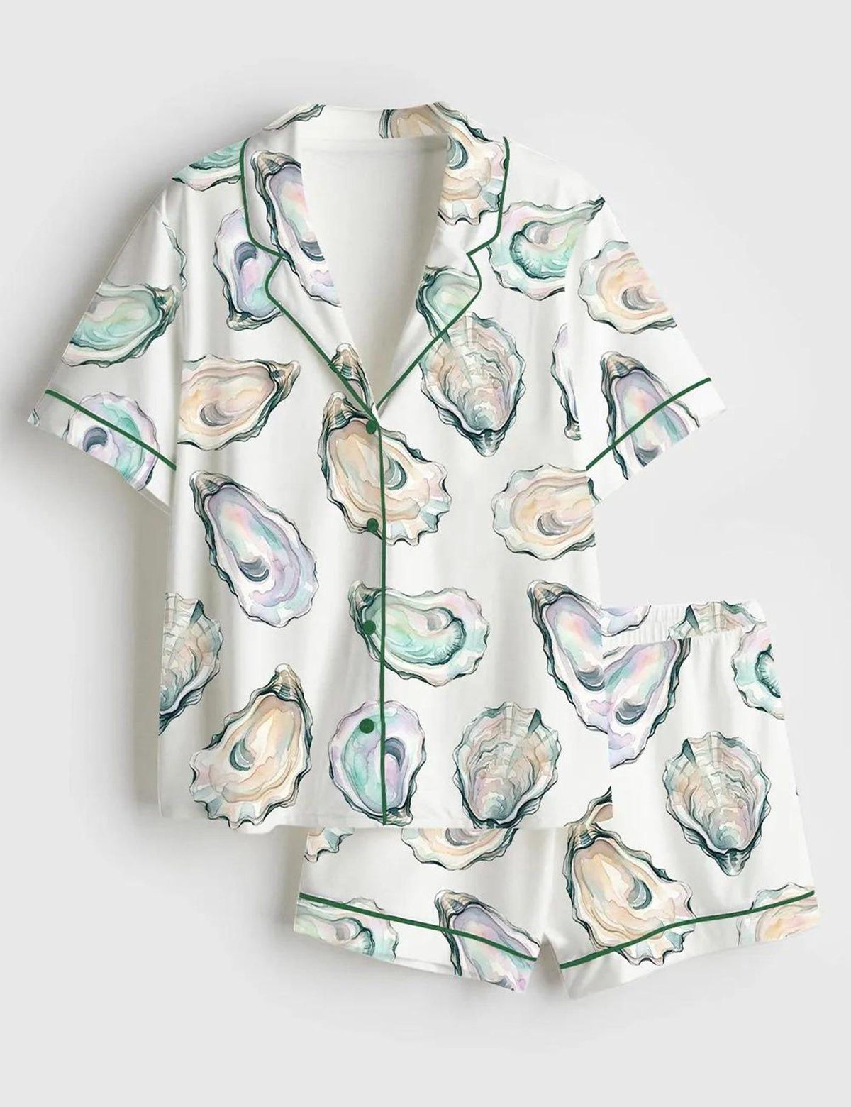 Oyster Shell Sleepwear Coastal Pajama Set Women