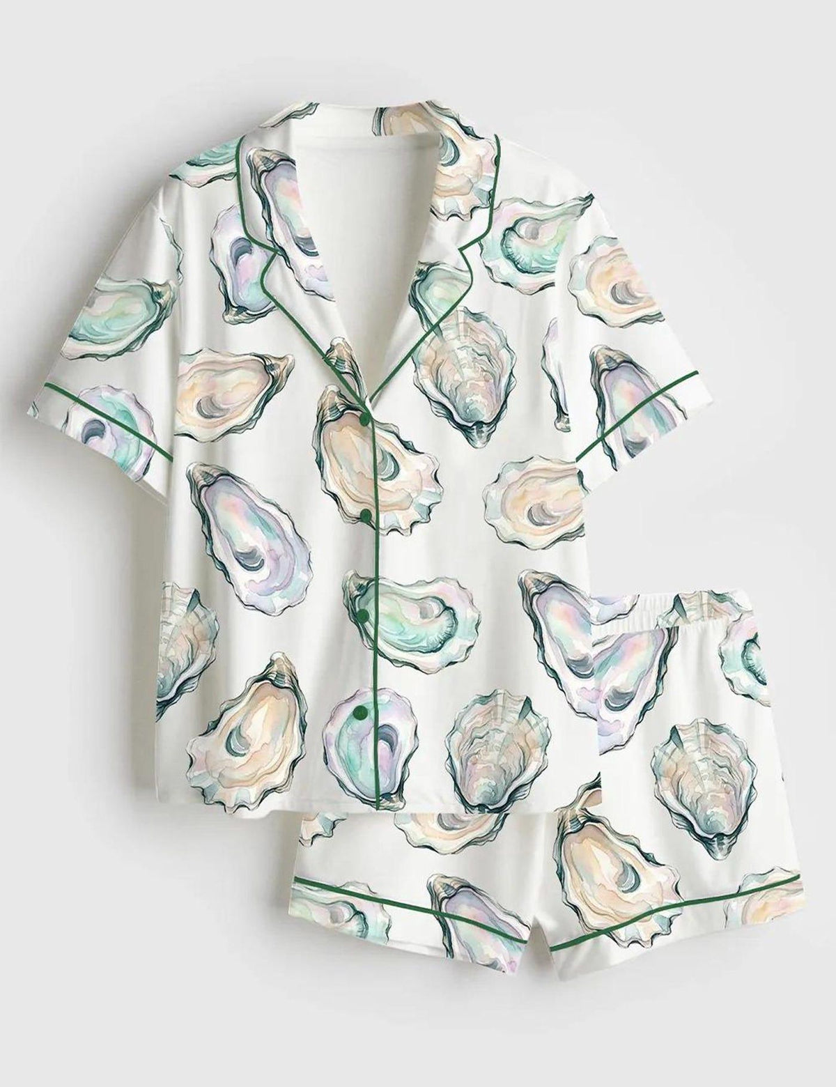 Oyster Shell Sleepwear Coastal Pajama Set Women