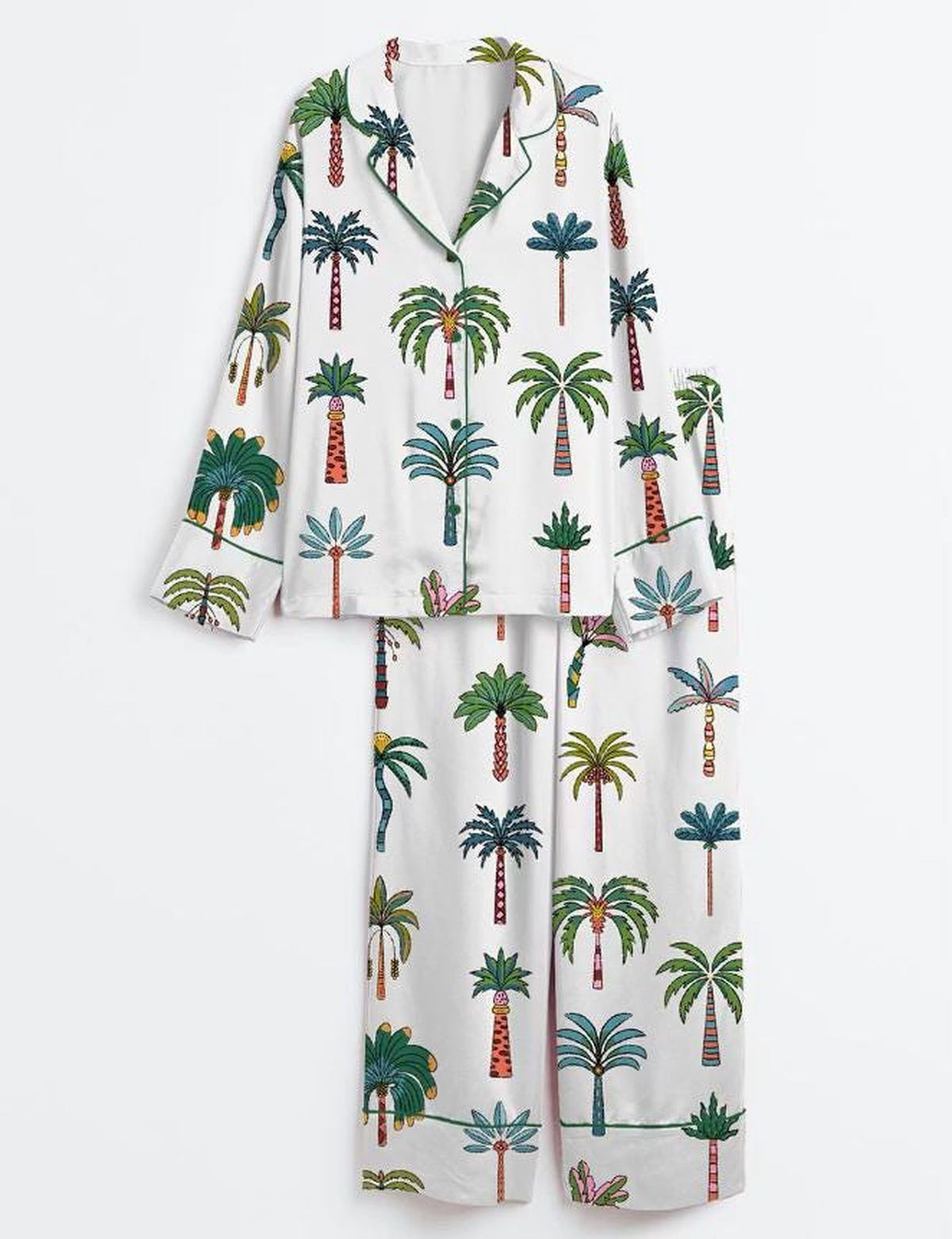 Tropical Palm Tree Pajamas Set – Perfect Beach Vacation Outfit