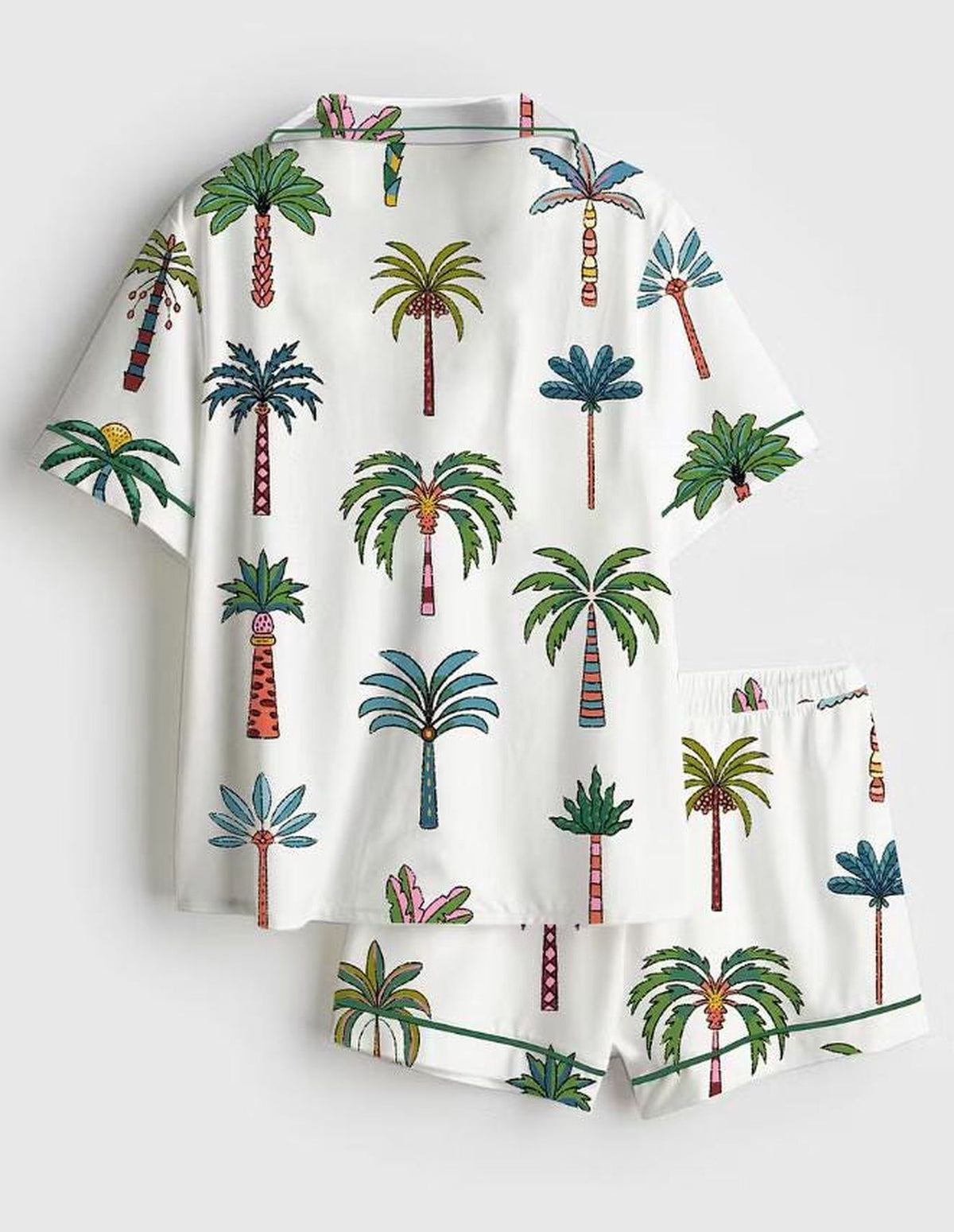 Tropical Palm Tree Pajamas Set – Perfect Beach Vacation Outfit