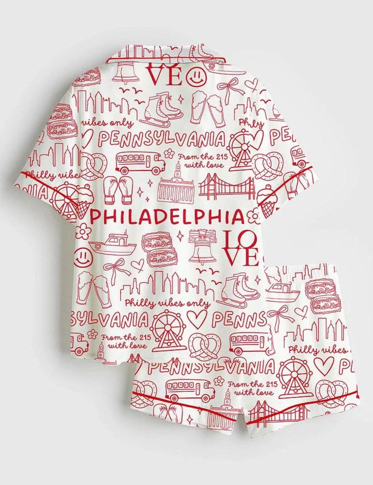 Philadelphia Vibes Women s Pajama Set Sleepwear