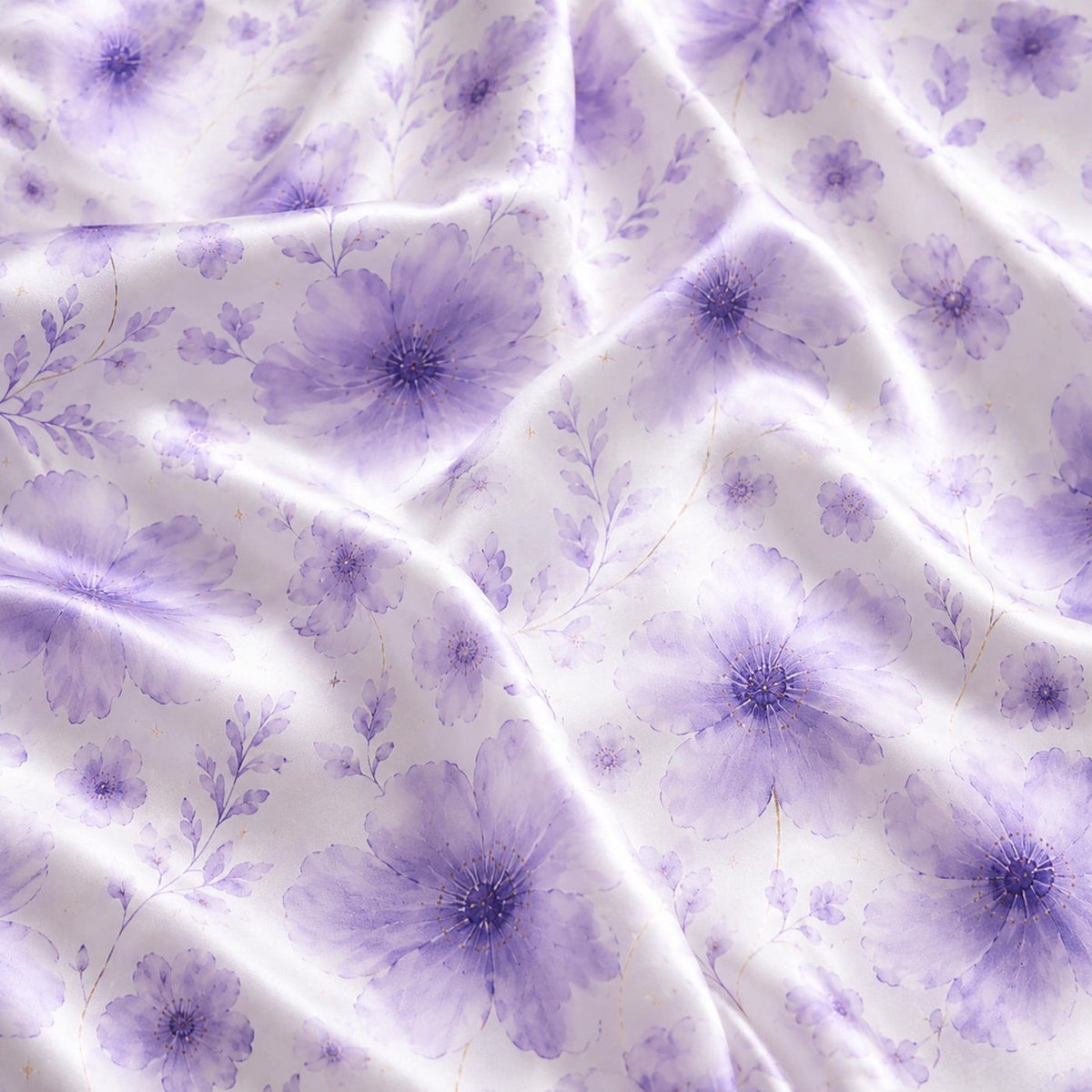 Purple Blossom Poly Pajama Apparel: Elegant Floral Graphic Sleepwear & Lounge Collection