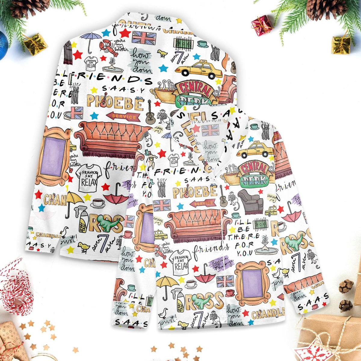 Retro-Inspired Purple Door Pajamas Set – Cozy Sleepwear Gift for Her