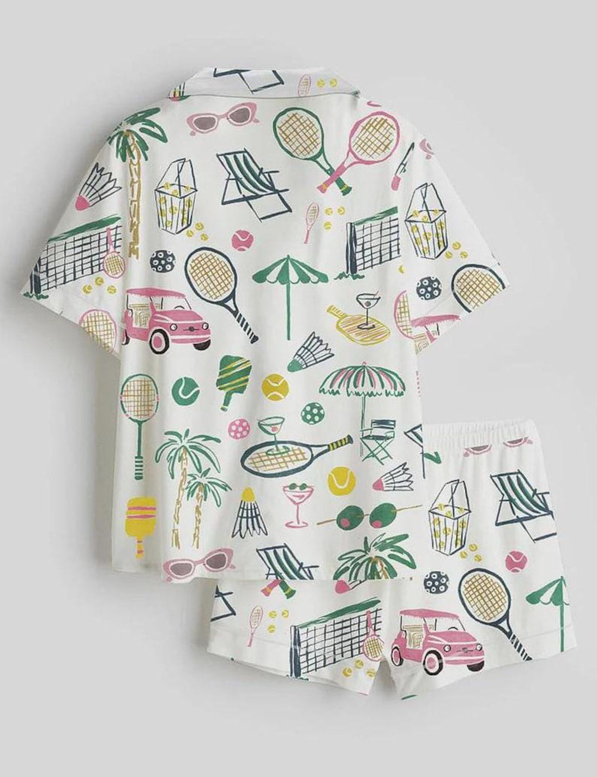 Racket Club Women s Tennis Pajama Set Resort Sleepwear
