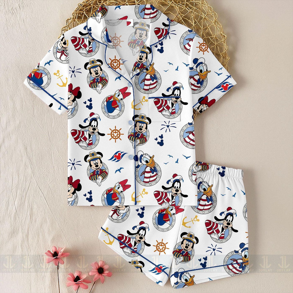 Satin Cruise Mouse Pajamas Set Short Long Styles