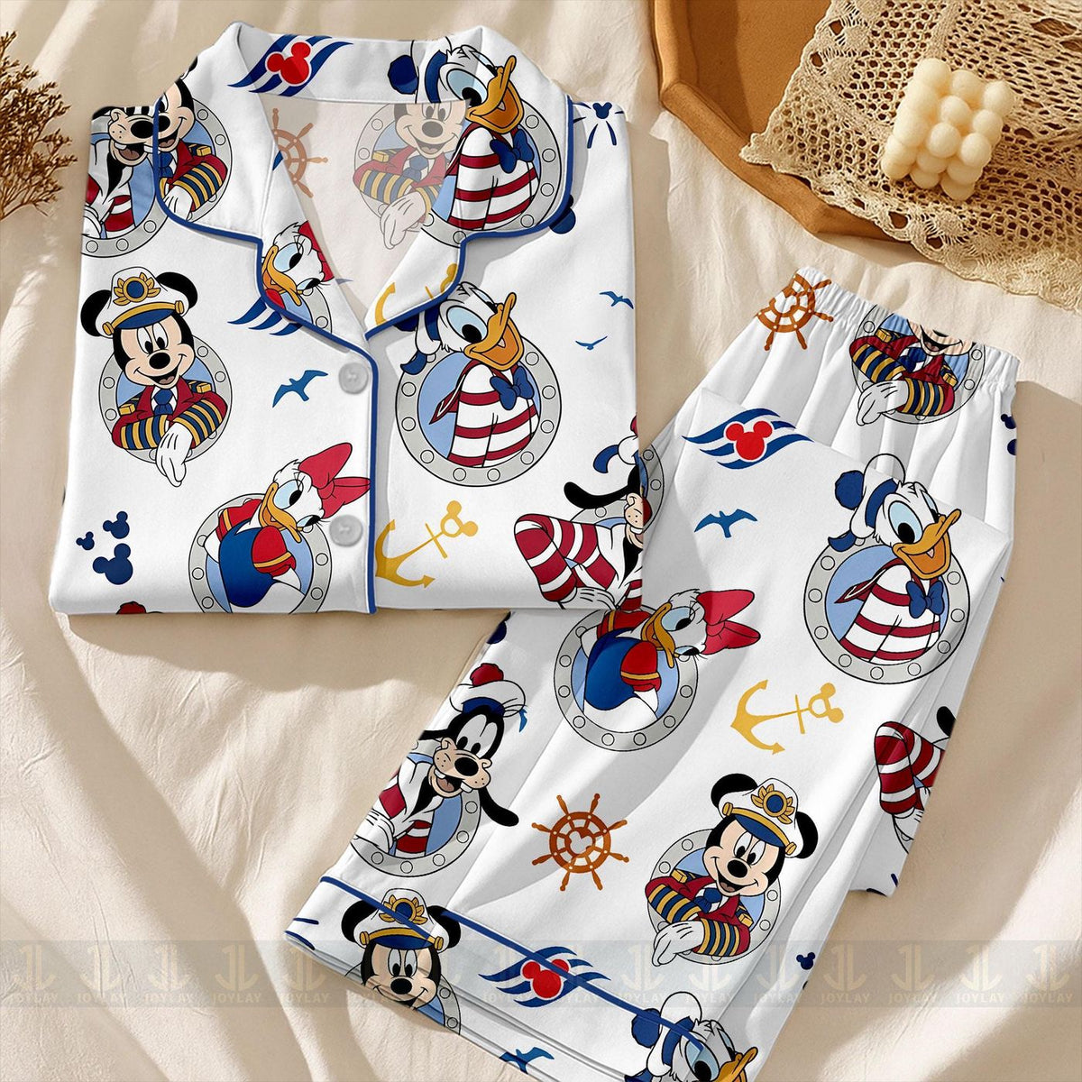 Satin Cruise Mouse Pajamas Set Short Long Styles