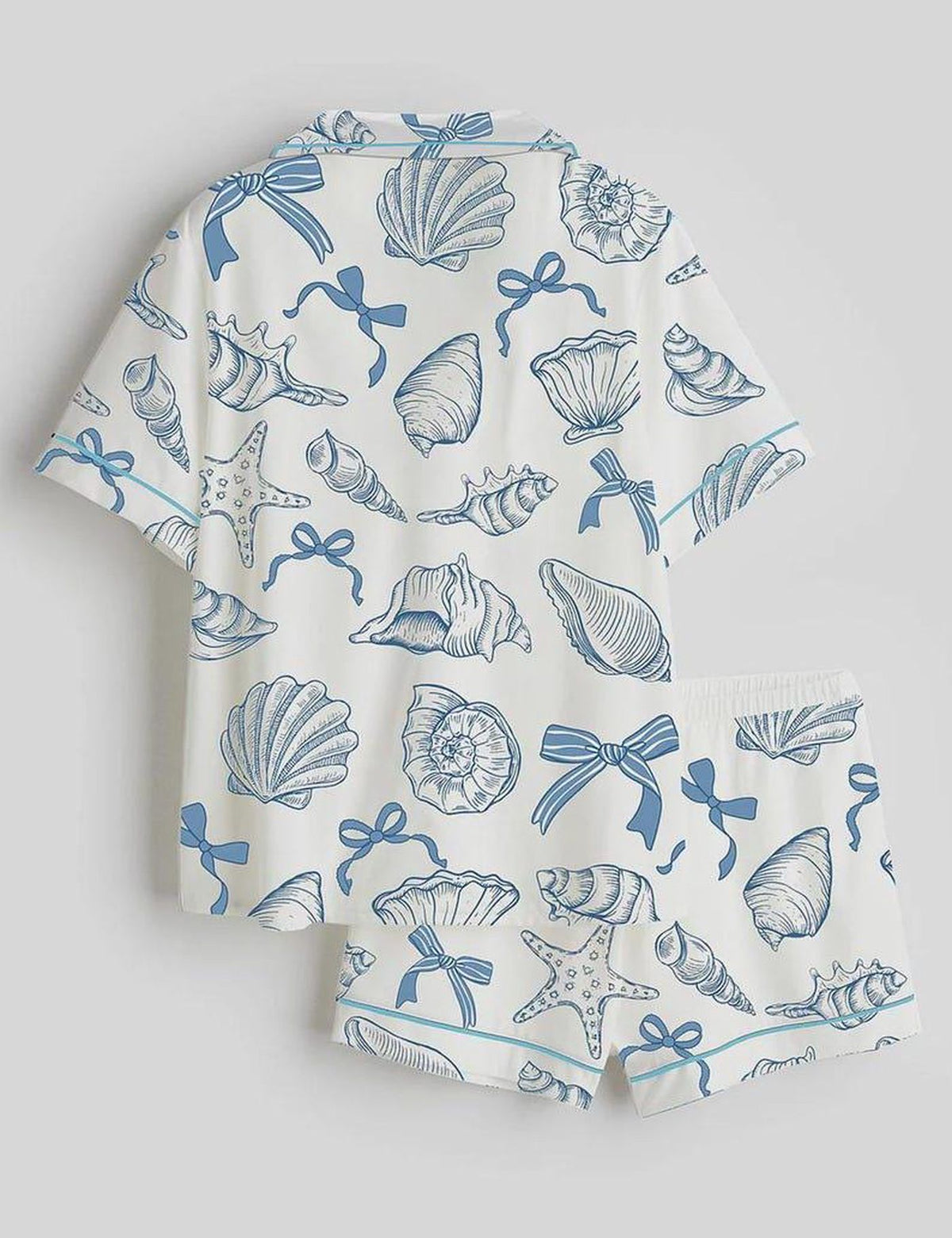 Seashell Beach Pajama Set Women Ocean Coastal Cute Loungewear