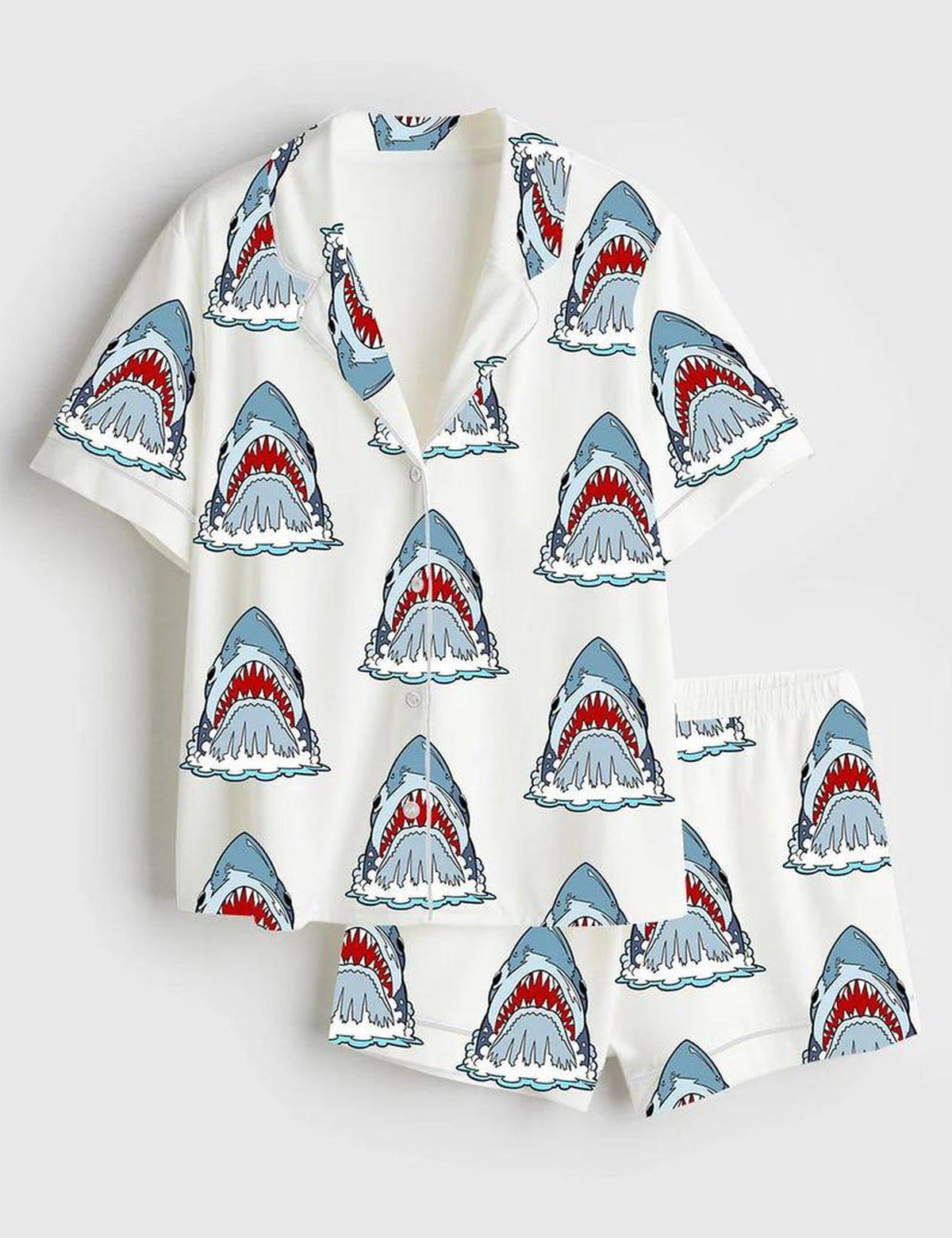 Shark Pajamas Women Set Cute Animal Summer Gift