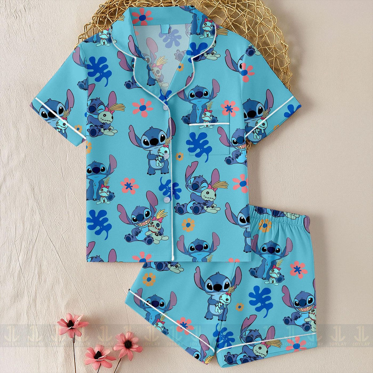 Spooky Season Stitch Ohaha Pajamas Set Unisex Long Sleeve Short Styles