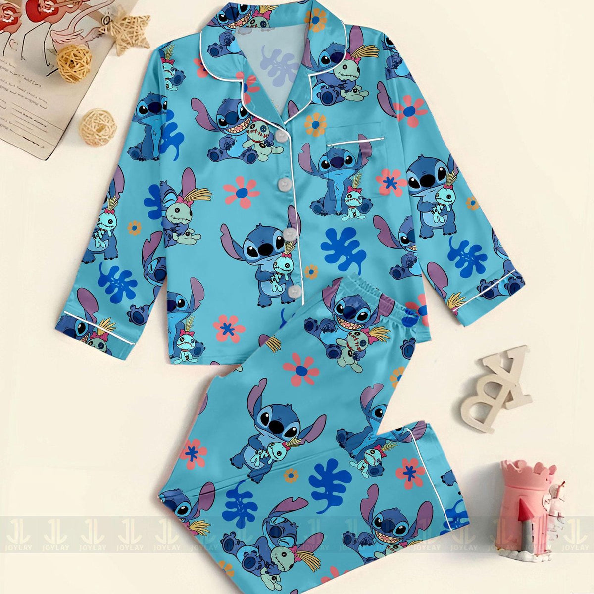 Spooky Season Stitch Ohaha Pajamas Set Unisex Long Sleeve Short Styles