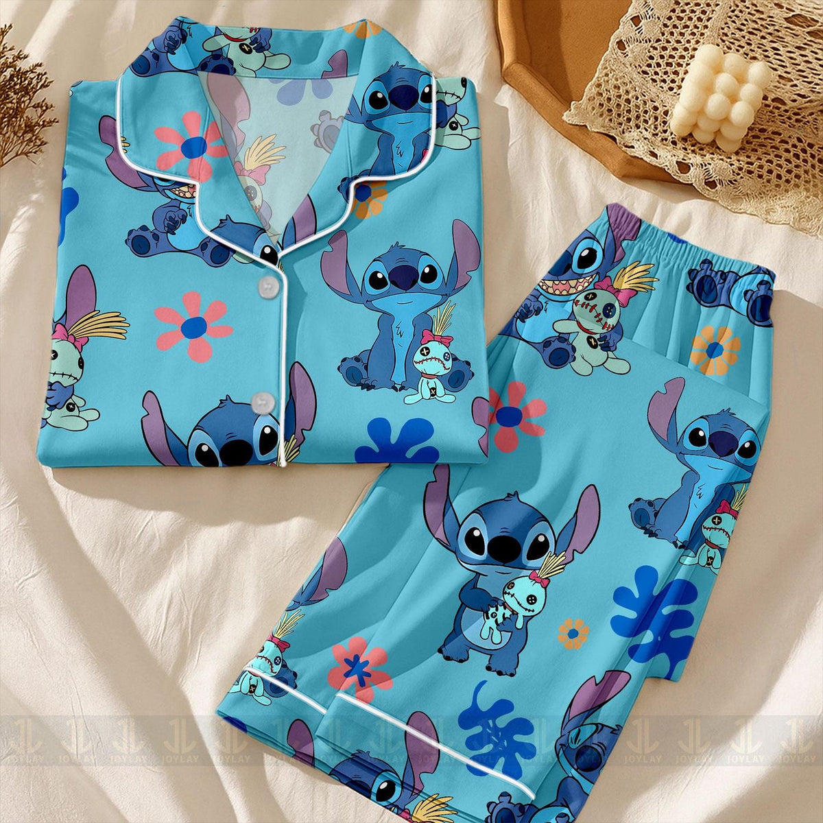 Spooky Season Stitch Ohaha Pajamas Set Unisex Long Sleeve Short Styles
