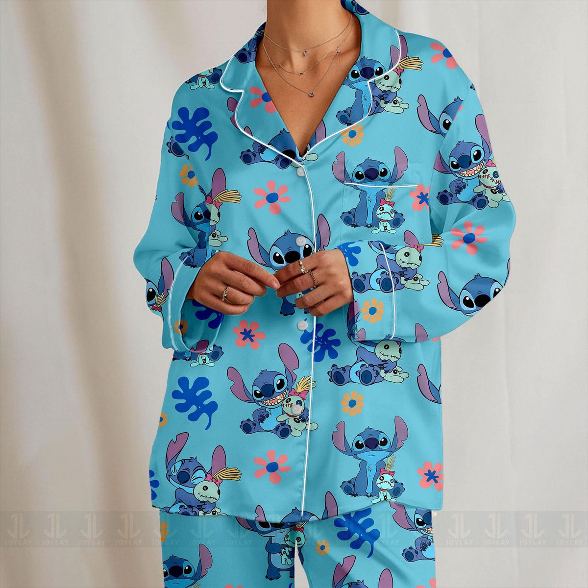 Spooky Season Stitch Ohaha Pajamas Set Unisex Long Sleeve Short Styles