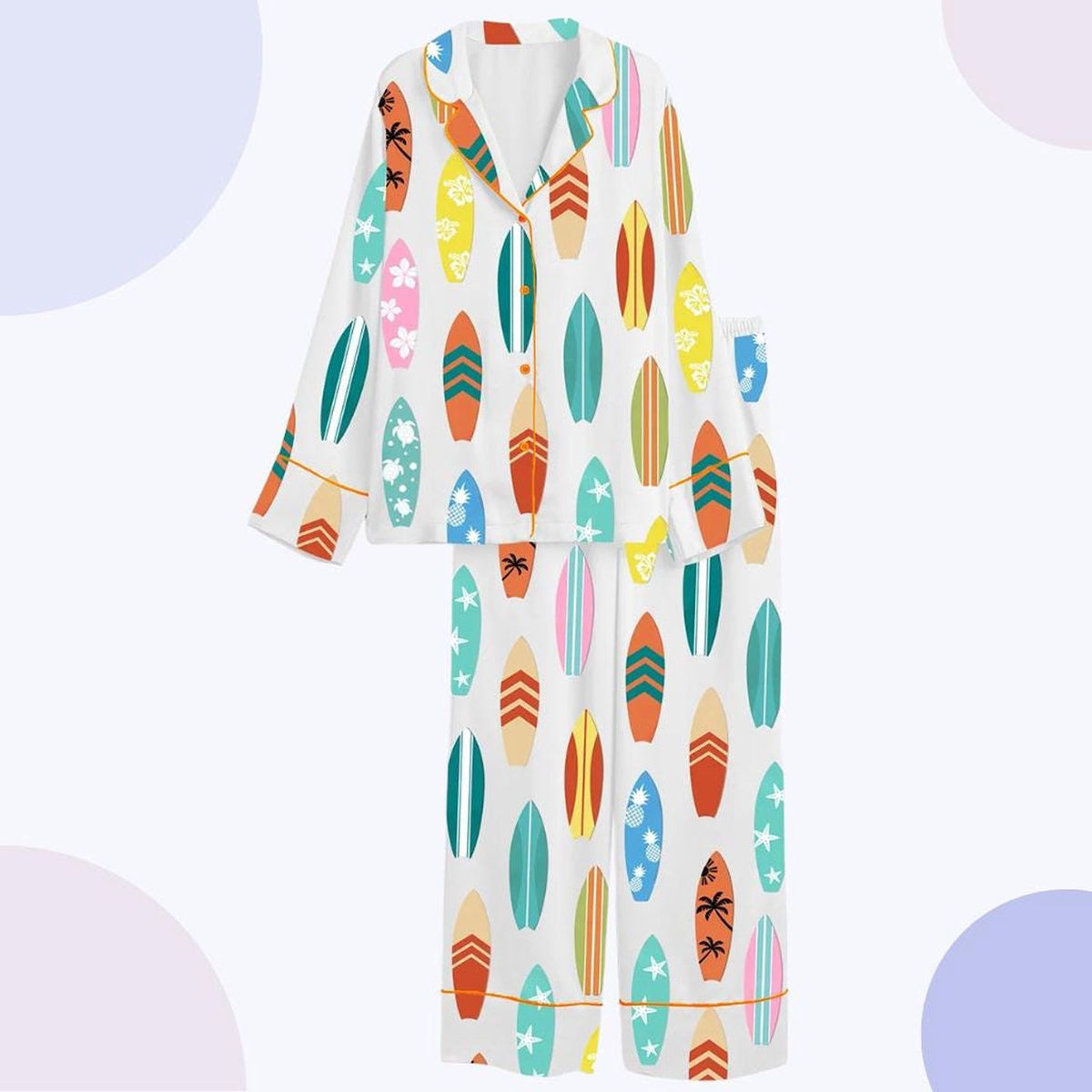 Surfboard Pajamas: Beach Theme Tropical Sleepwear for Surf Enthusiasts