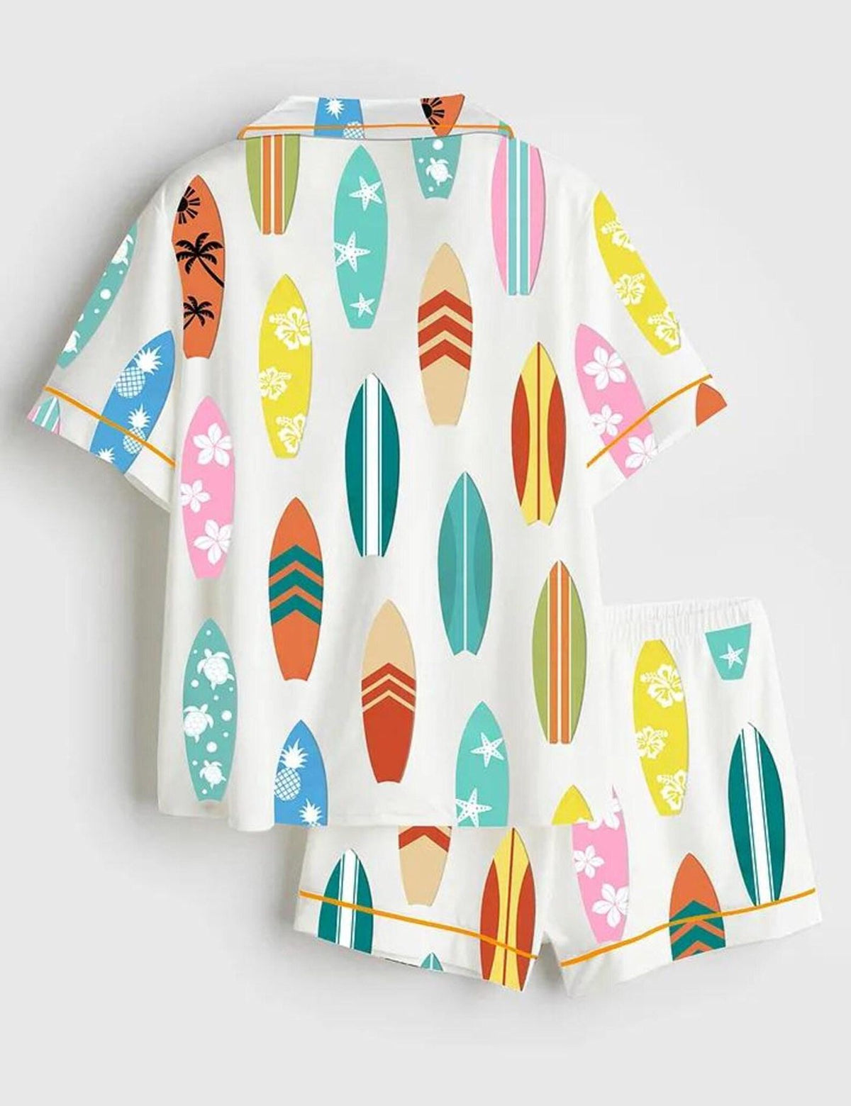 Surfboard Print Women s Pajama Set Summer Beach Sleepwear