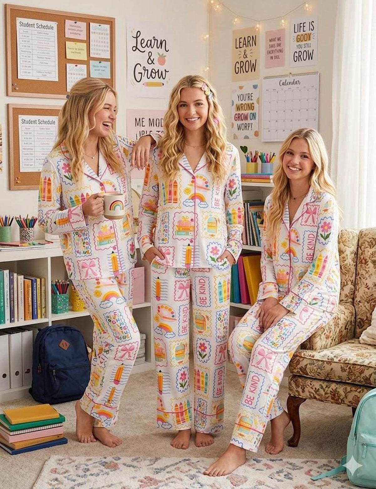 Back to School Teacher Pajama Set - Perfect Gift for Educators - Cozy Sleepwear