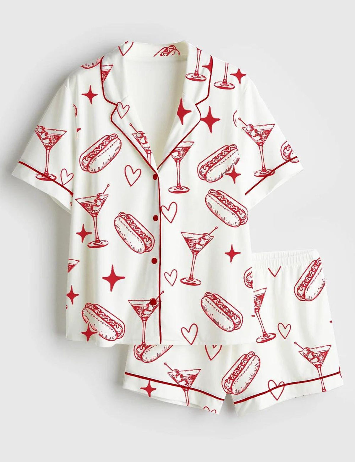 Tinis Weenies Dirty Martini Party Valentine's Day Satin Pajama Set Adults, Pajama Dirty Martini Cocktail, Homewear Tinis Weenies Gifts