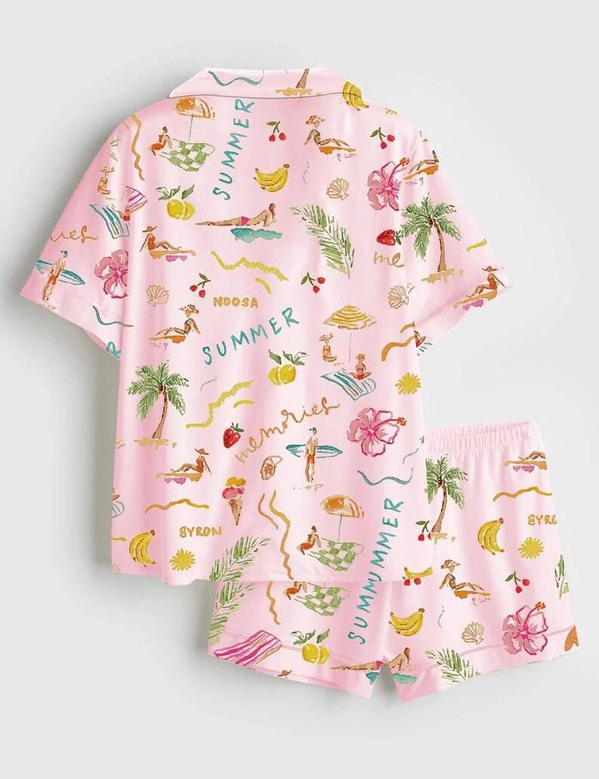 Tropical Print Pajama Set - Perfect for Beach Vacations and Girls Trips!