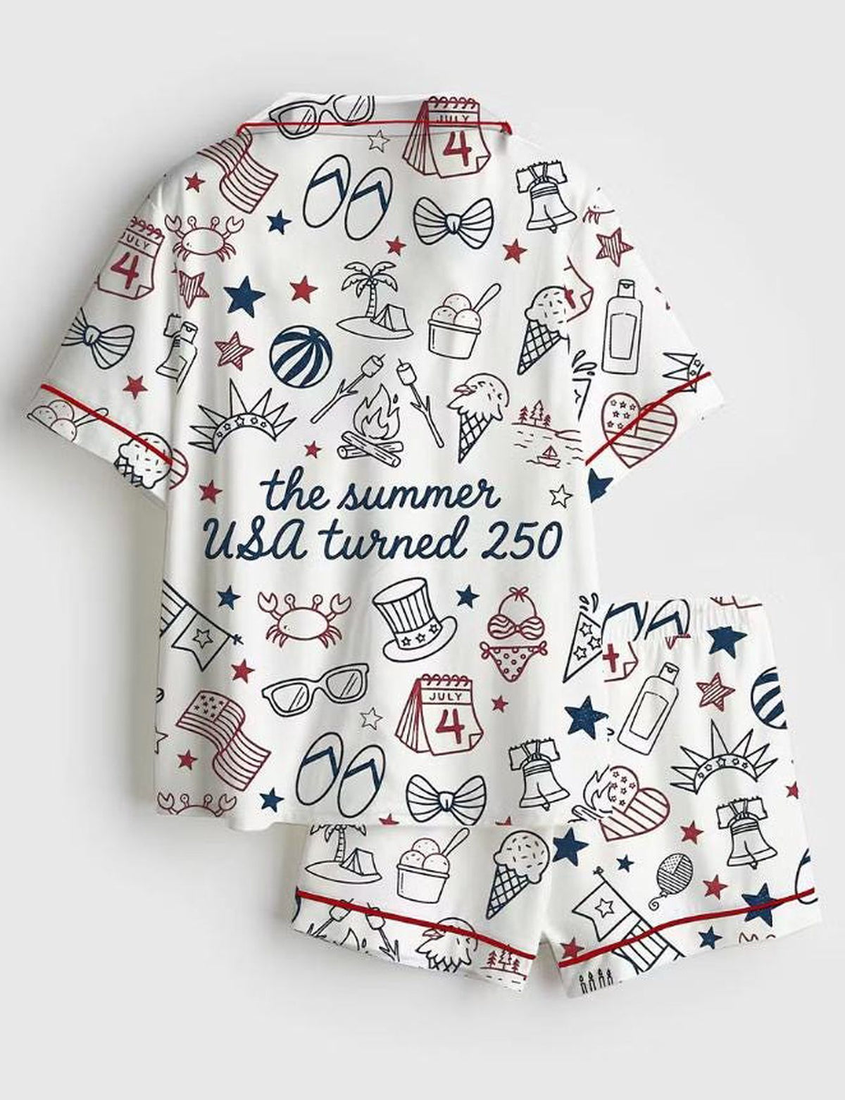 USA 250th Birthday Pajamas Set – Patriotic 4th of July Sleepwear for Celebration