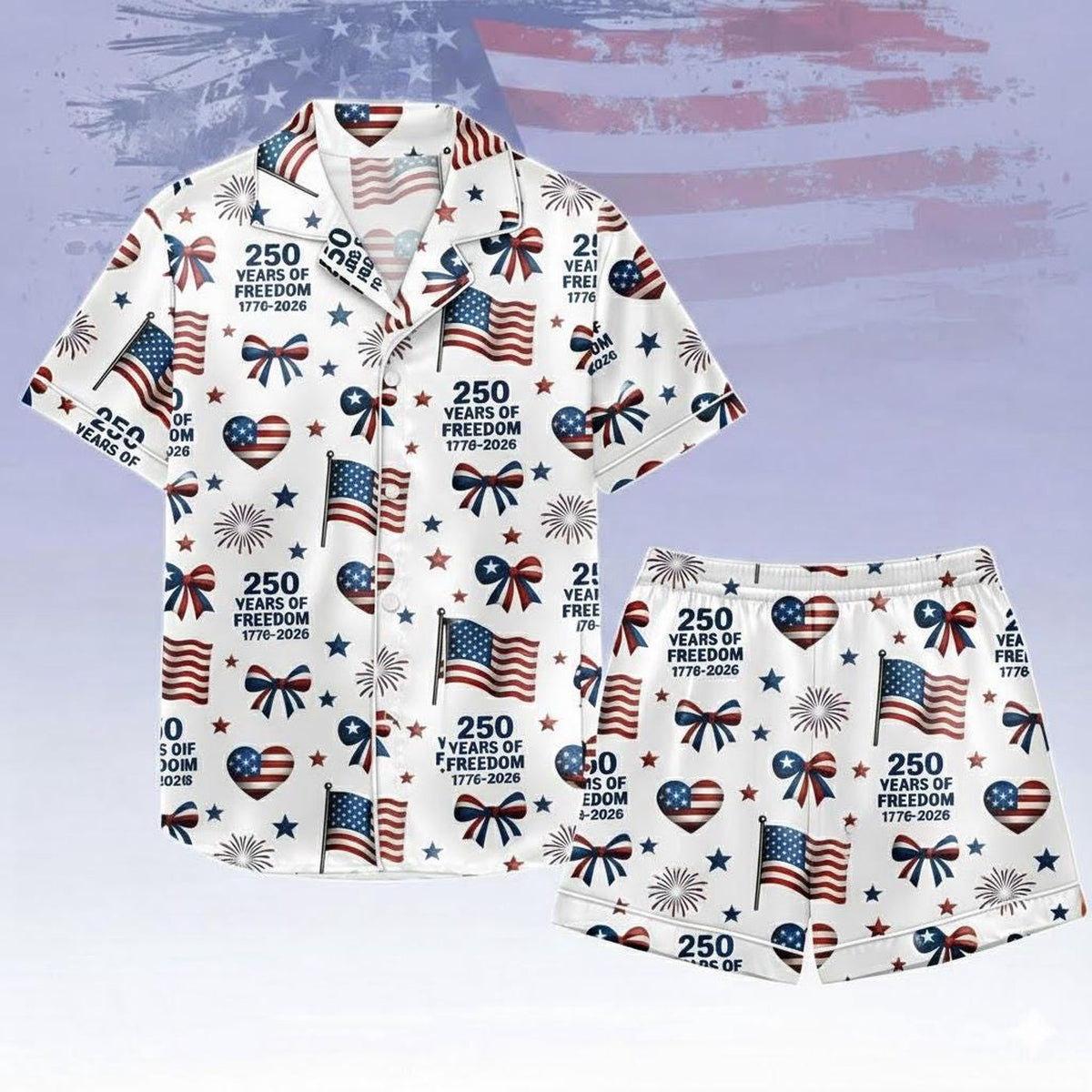 250 Years of Freedom Women s Pajama Set for USA Semiquincentennial Celebration