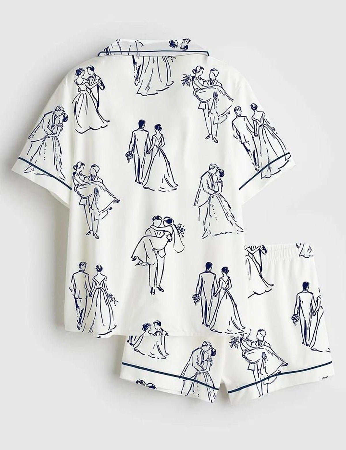 Wedding Pajama Set Women Bride Bridal Gift Her