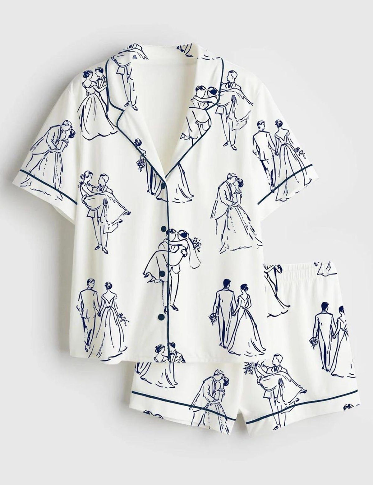 Wedding Pajama Set Women Bride Bridal Gift Her