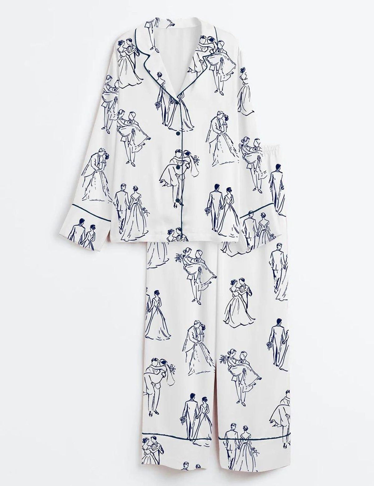 Wedding Pajama Set Women Bride Bridal Gift Her